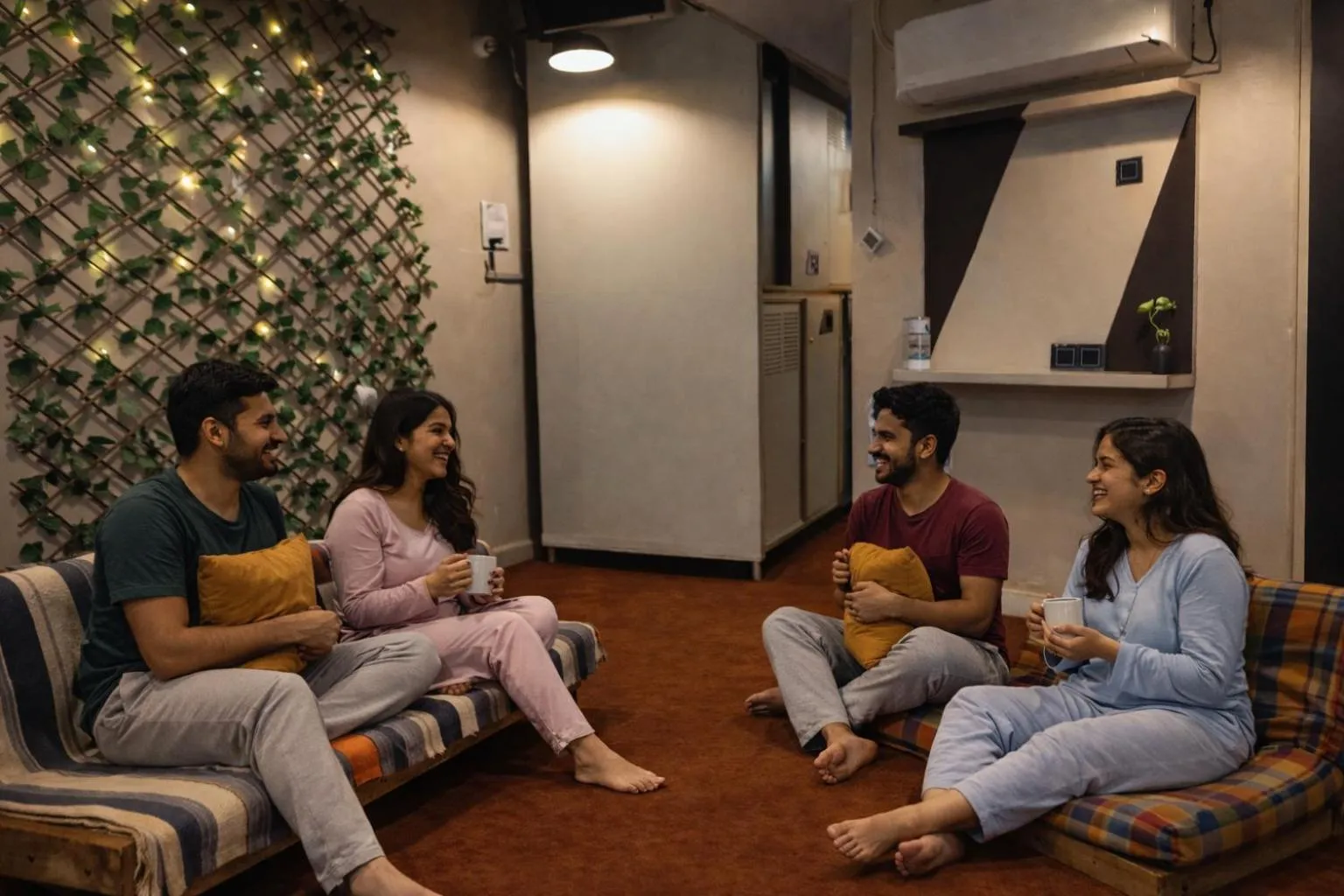 Communal lounge/ TV room in C2 Pods