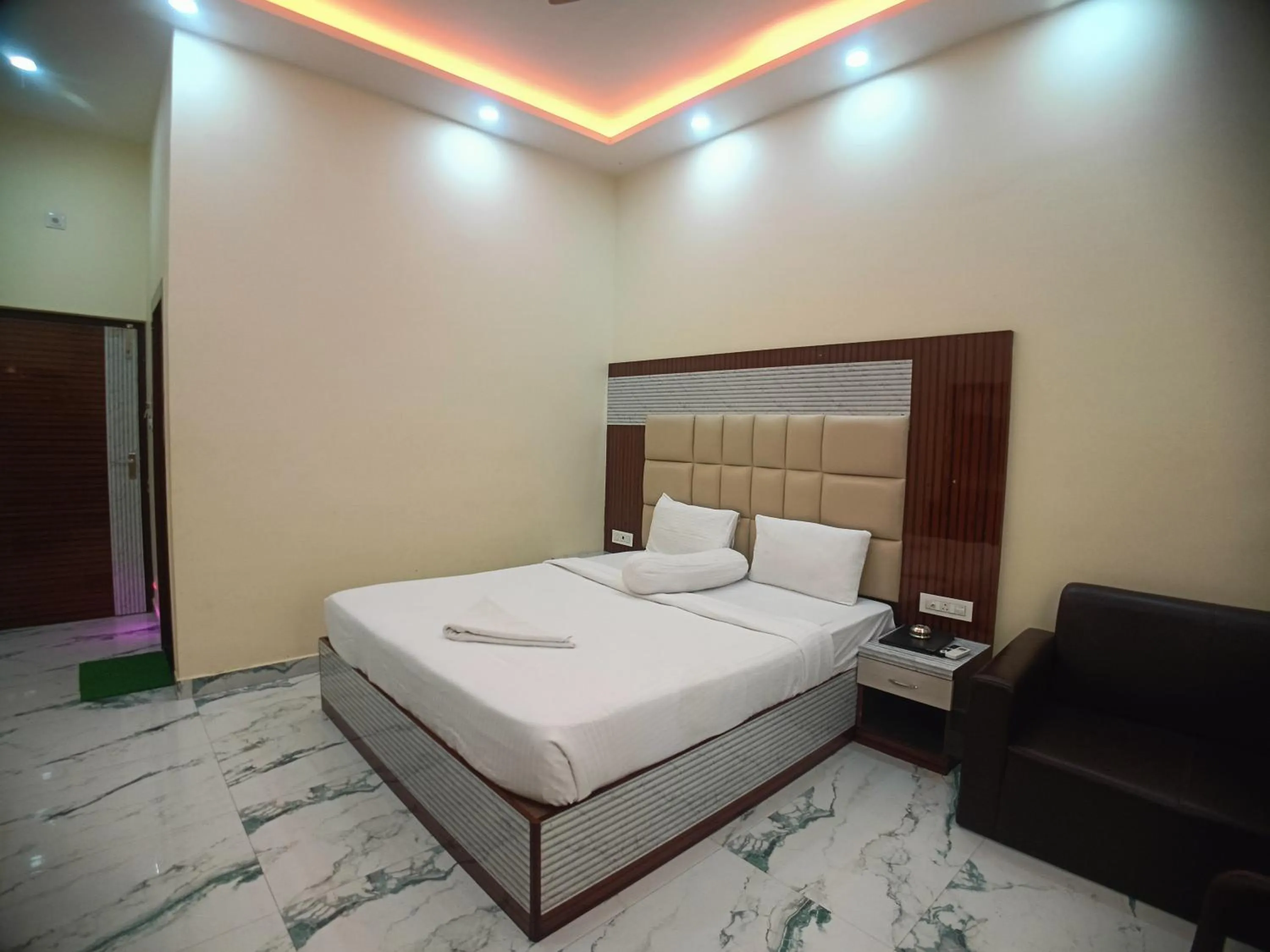 Bed in Elegant Beach Resort