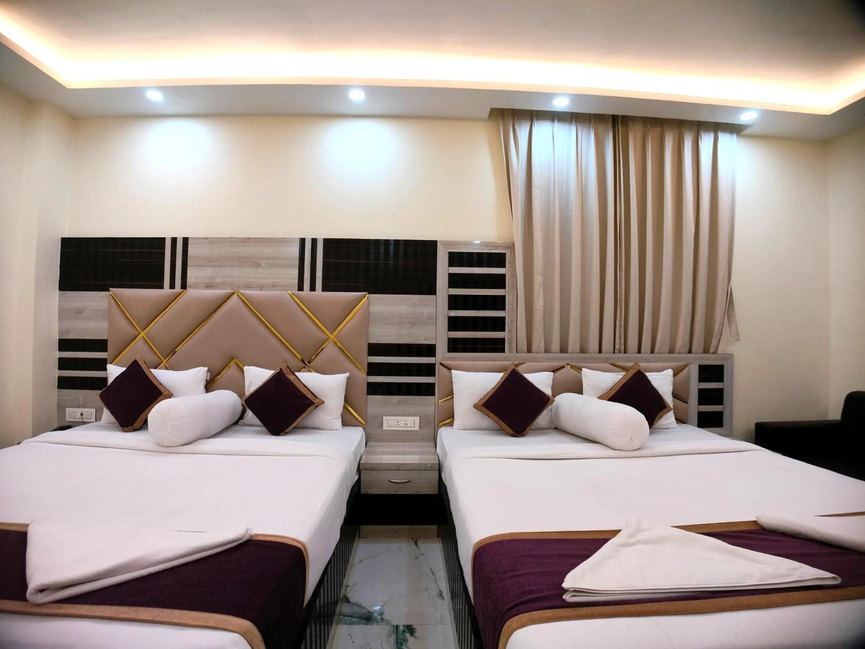 Bed in Elegant Beach Resort