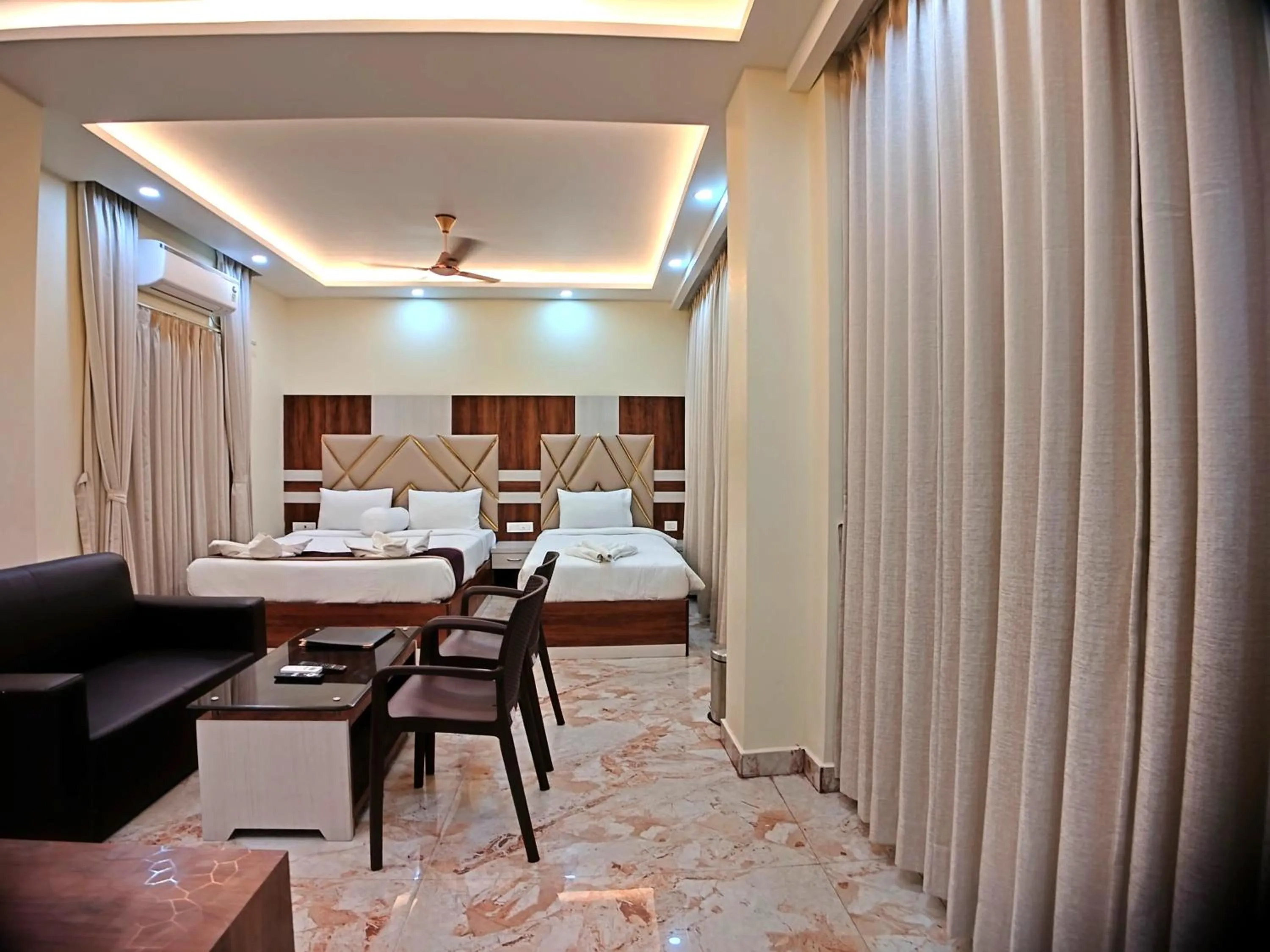 Bed in Elegant Beach Resort