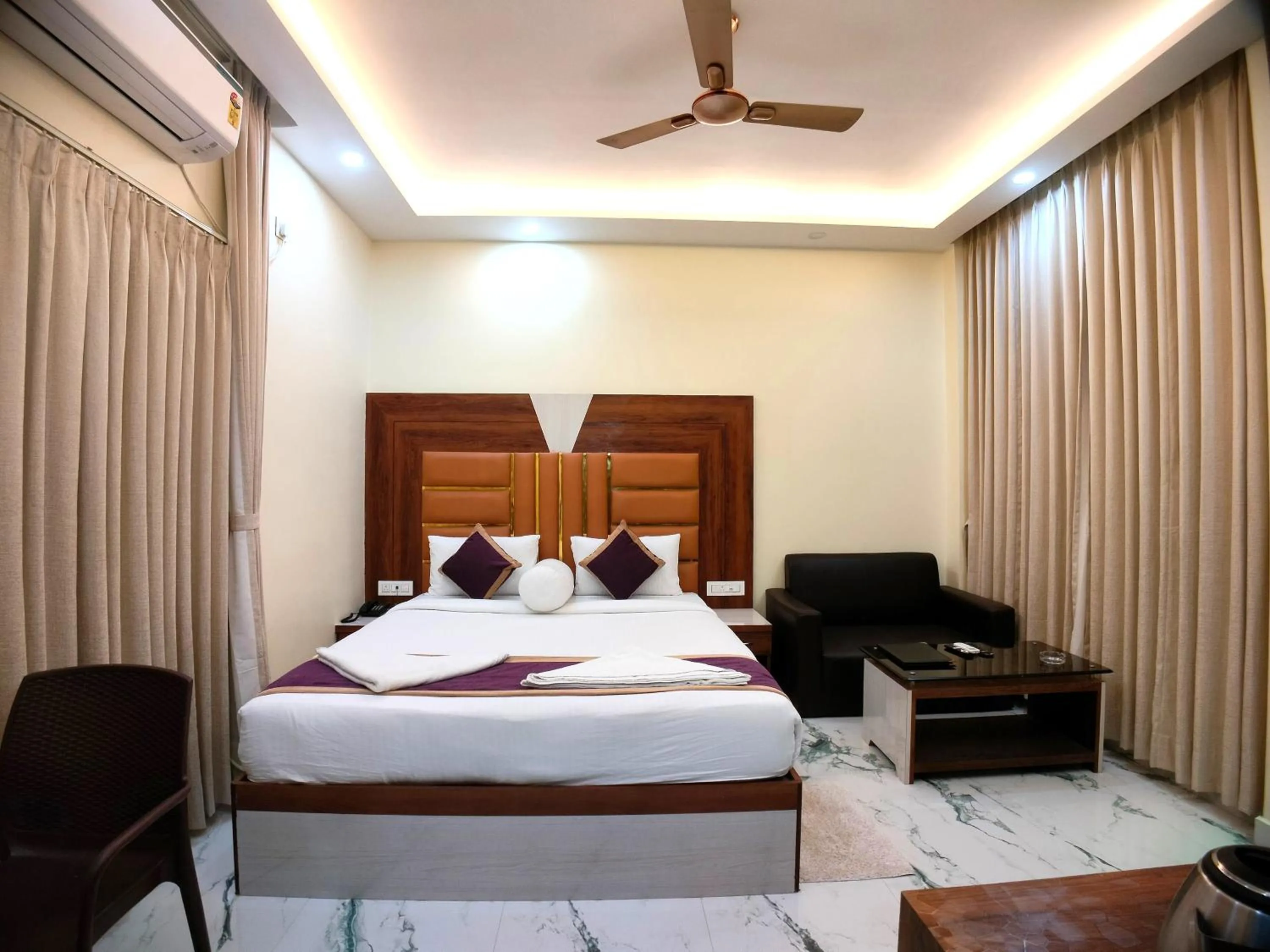 Bed in Elegant Beach Resort