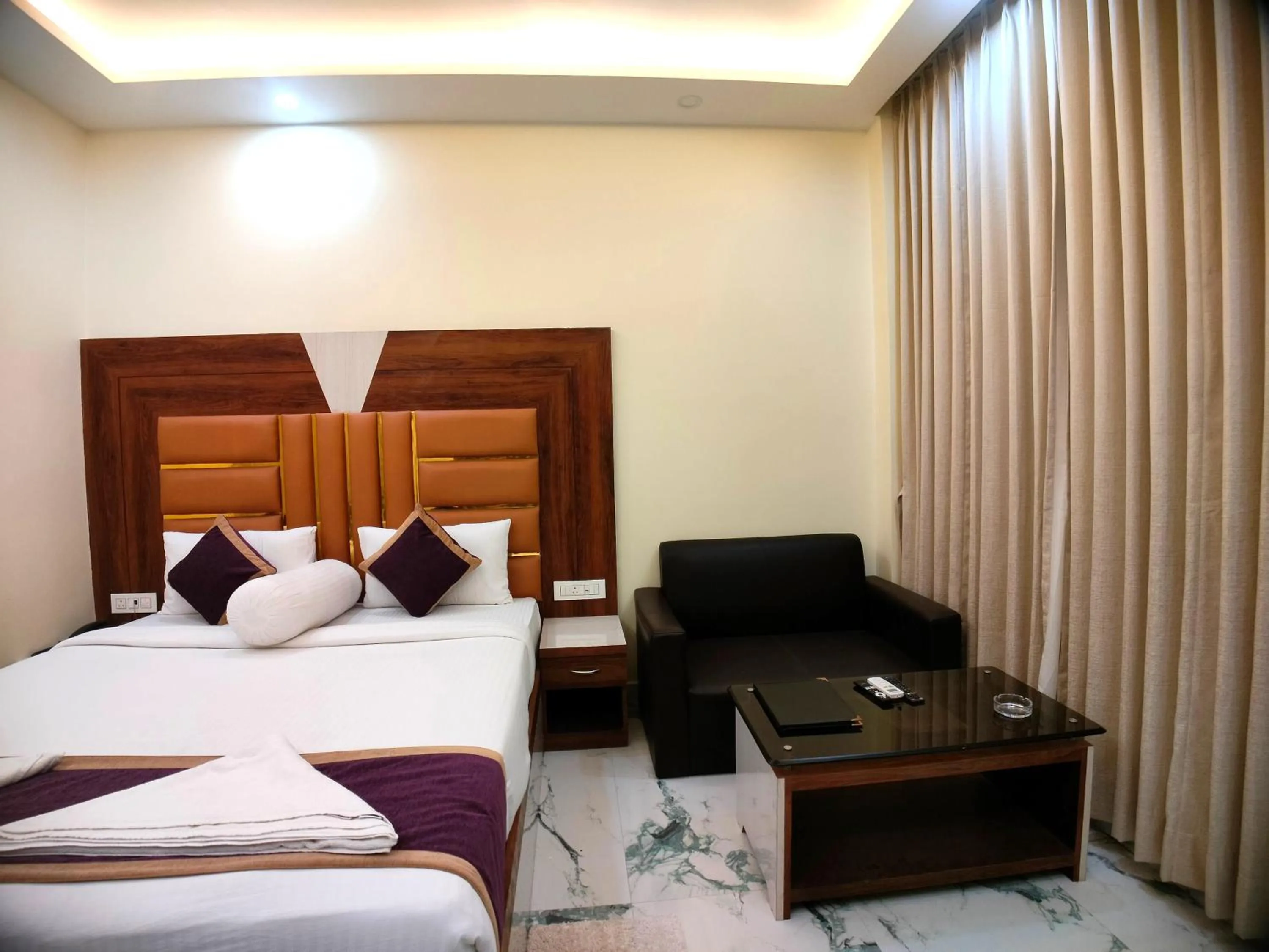 Bed in Elegant Beach Resort