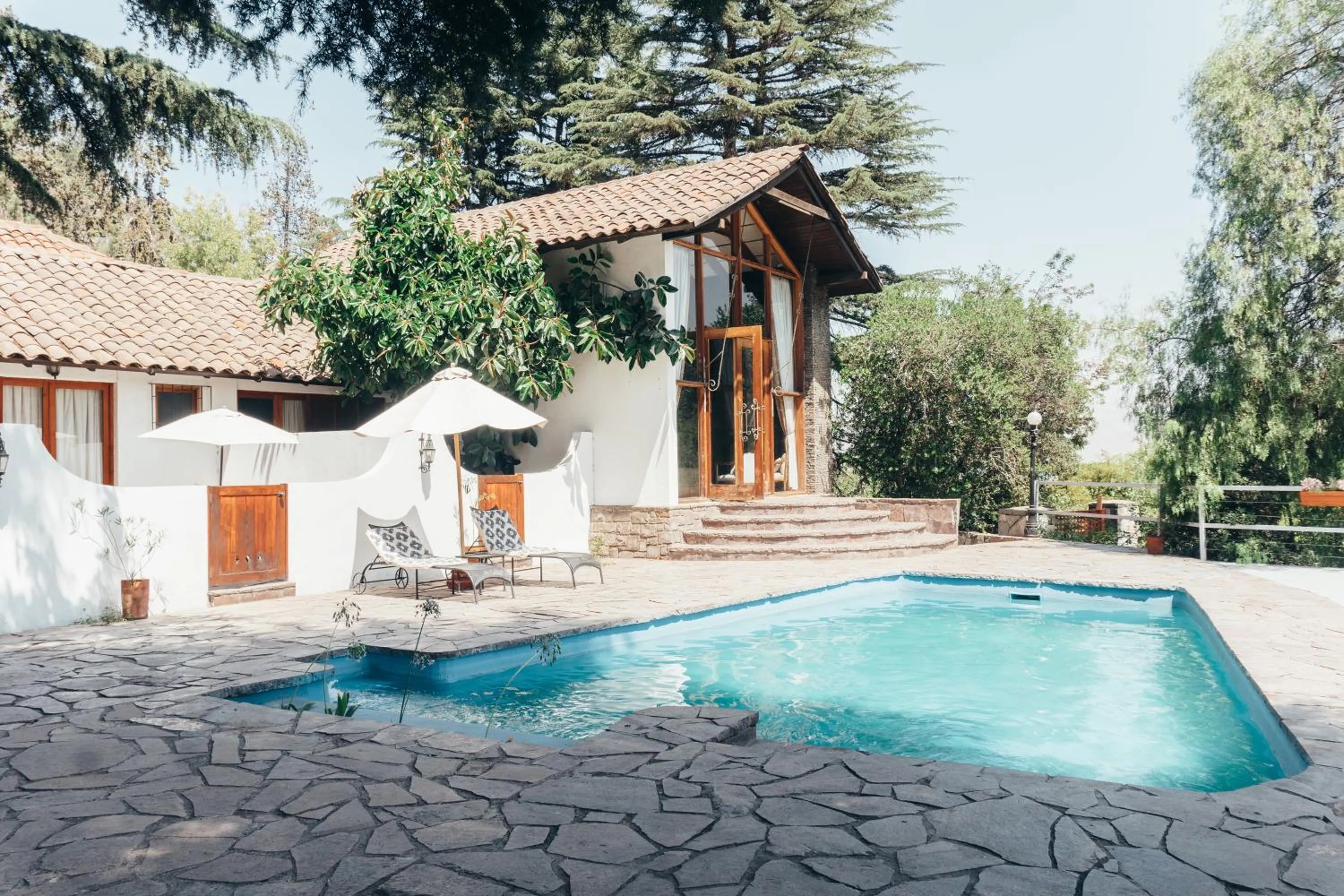 Garden view in Casa Arrayán