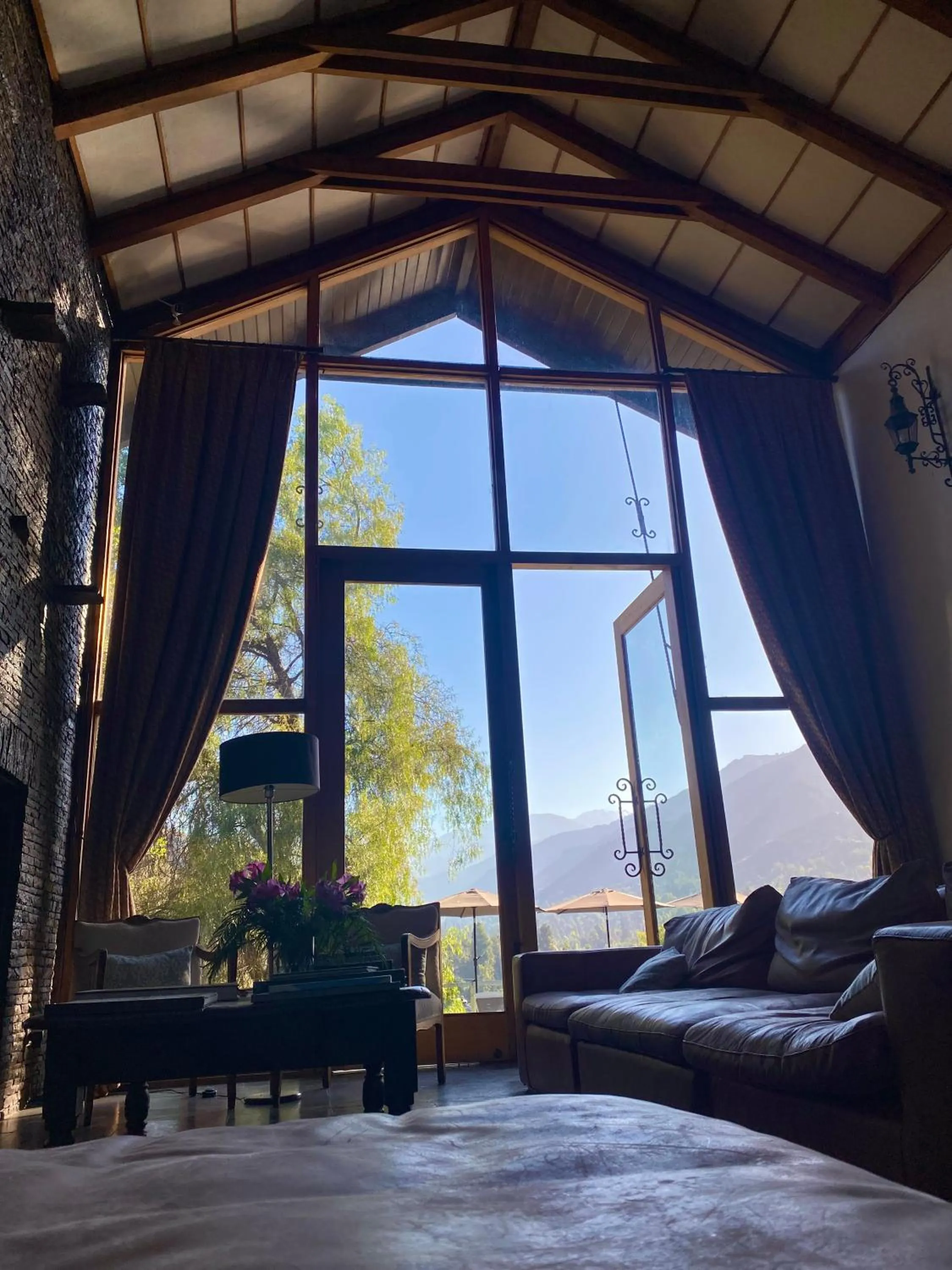 Seating area, Bed in Casa Arrayán