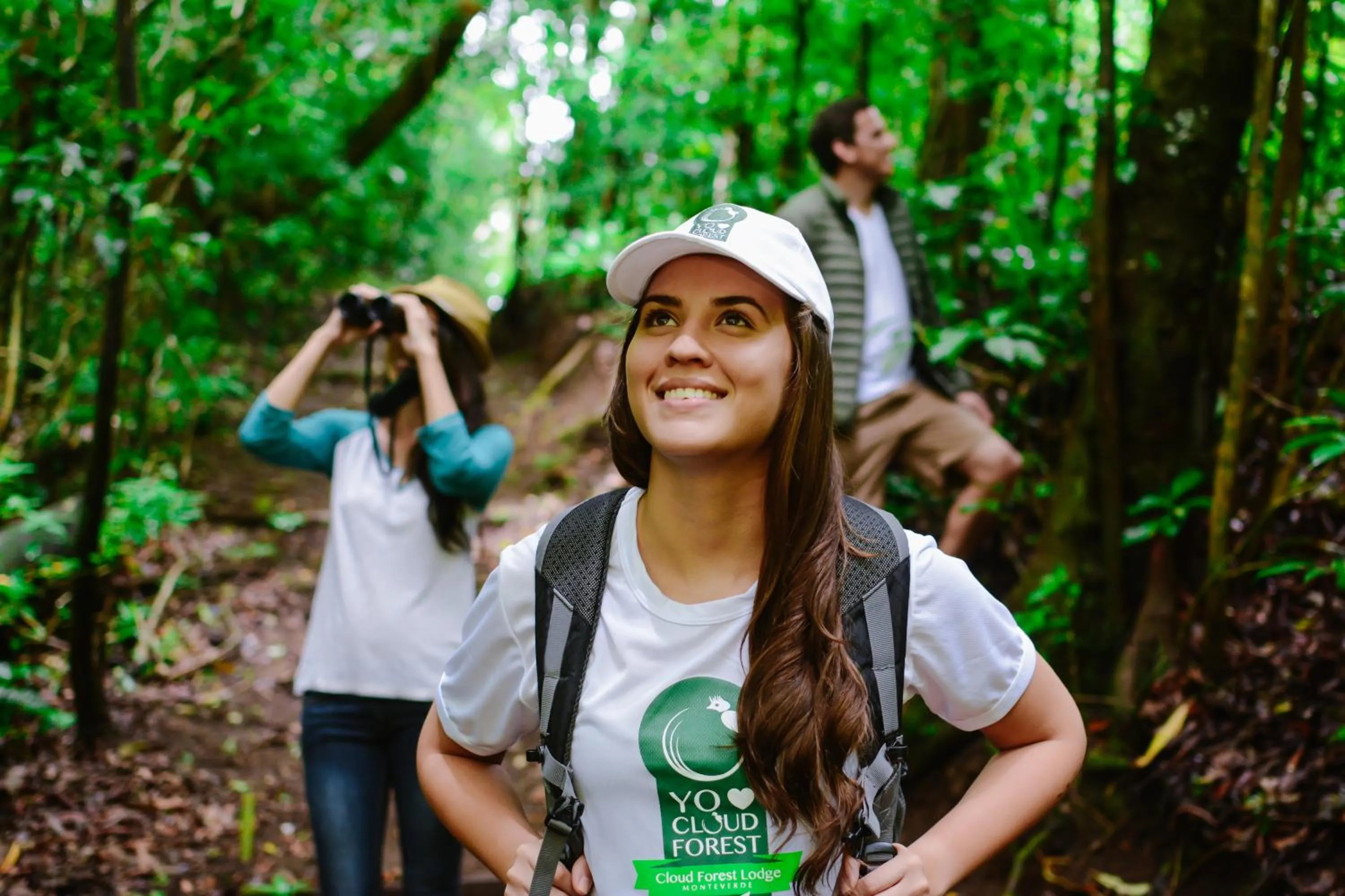 group of guests in Cloud Forest Lodge