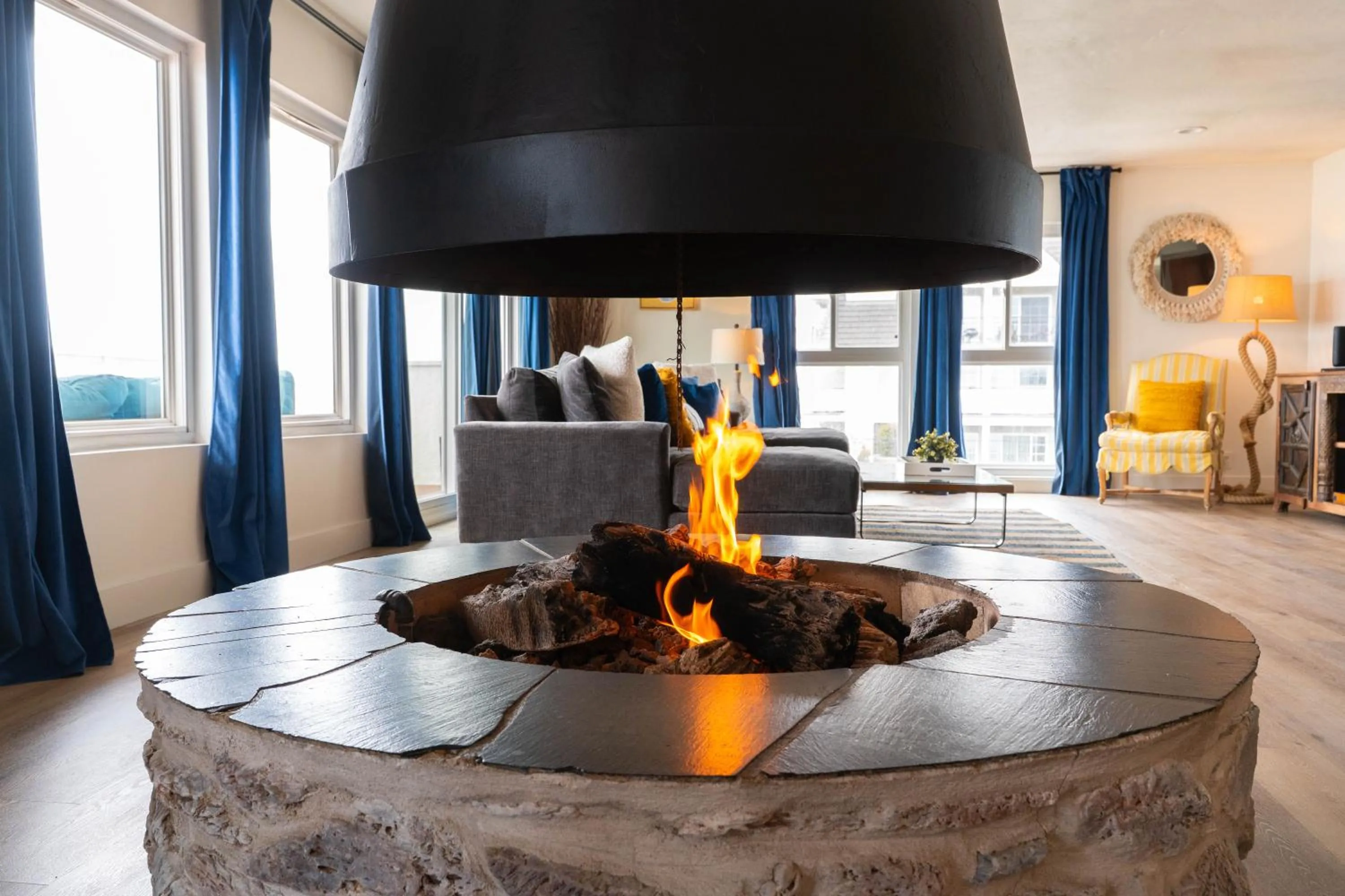 fireplace in Beachwalk Villas