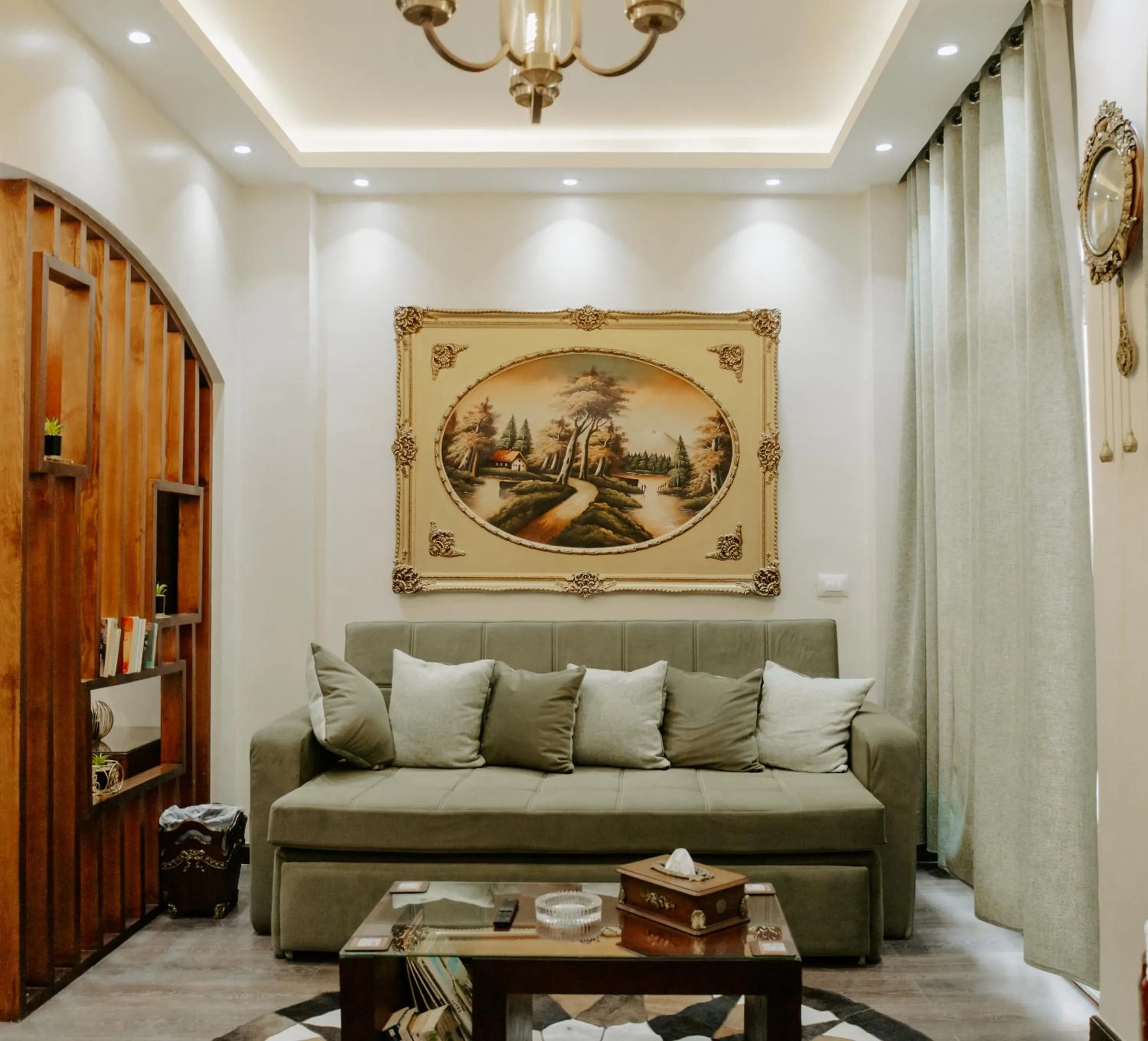 Living room in Aton Suites Luxor Resort East Bank Nile View