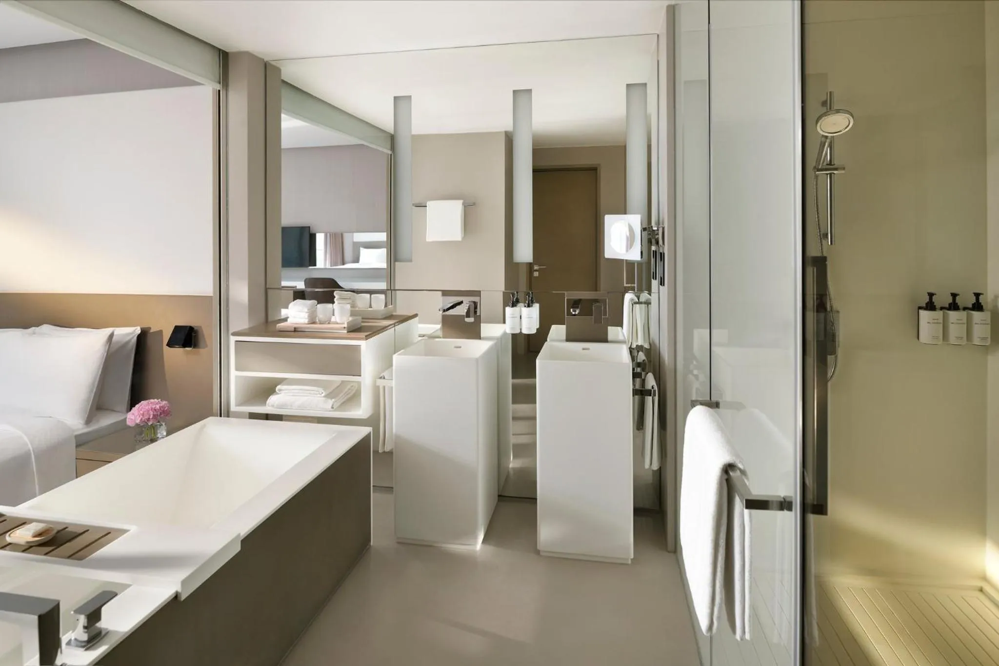 Bathroom, Bed in InterContinental Dubai Marina by IHG