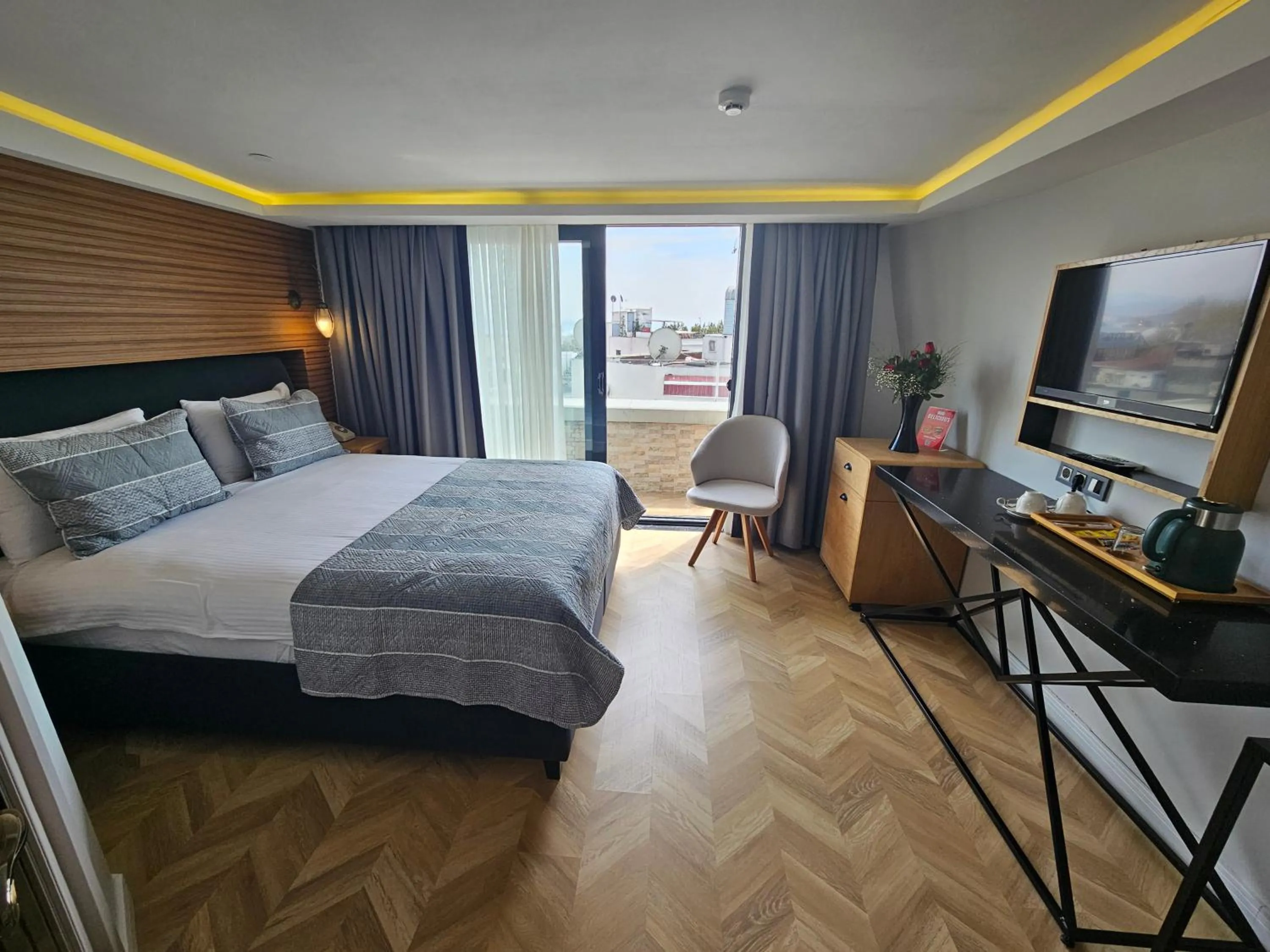 View (from property/room), Bed in Anthemis Hotel