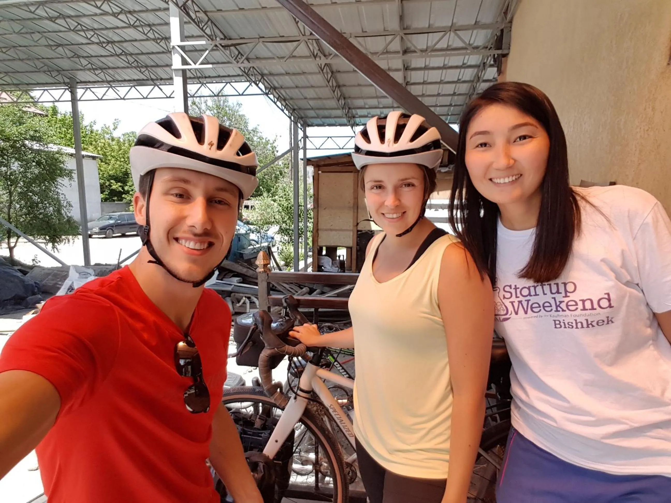 People in Apple Hostel Bishkek