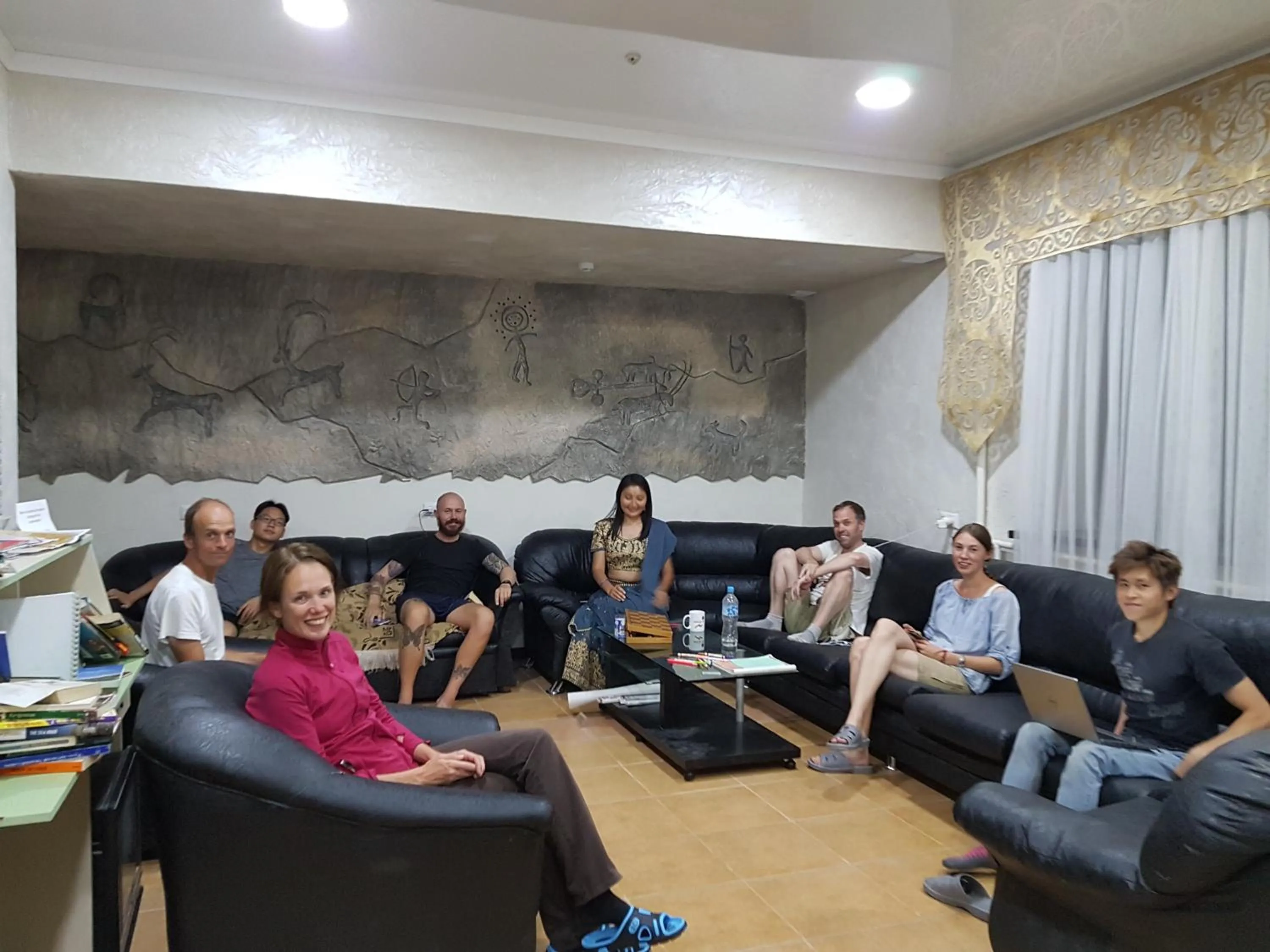 People in Apple Hostel Bishkek