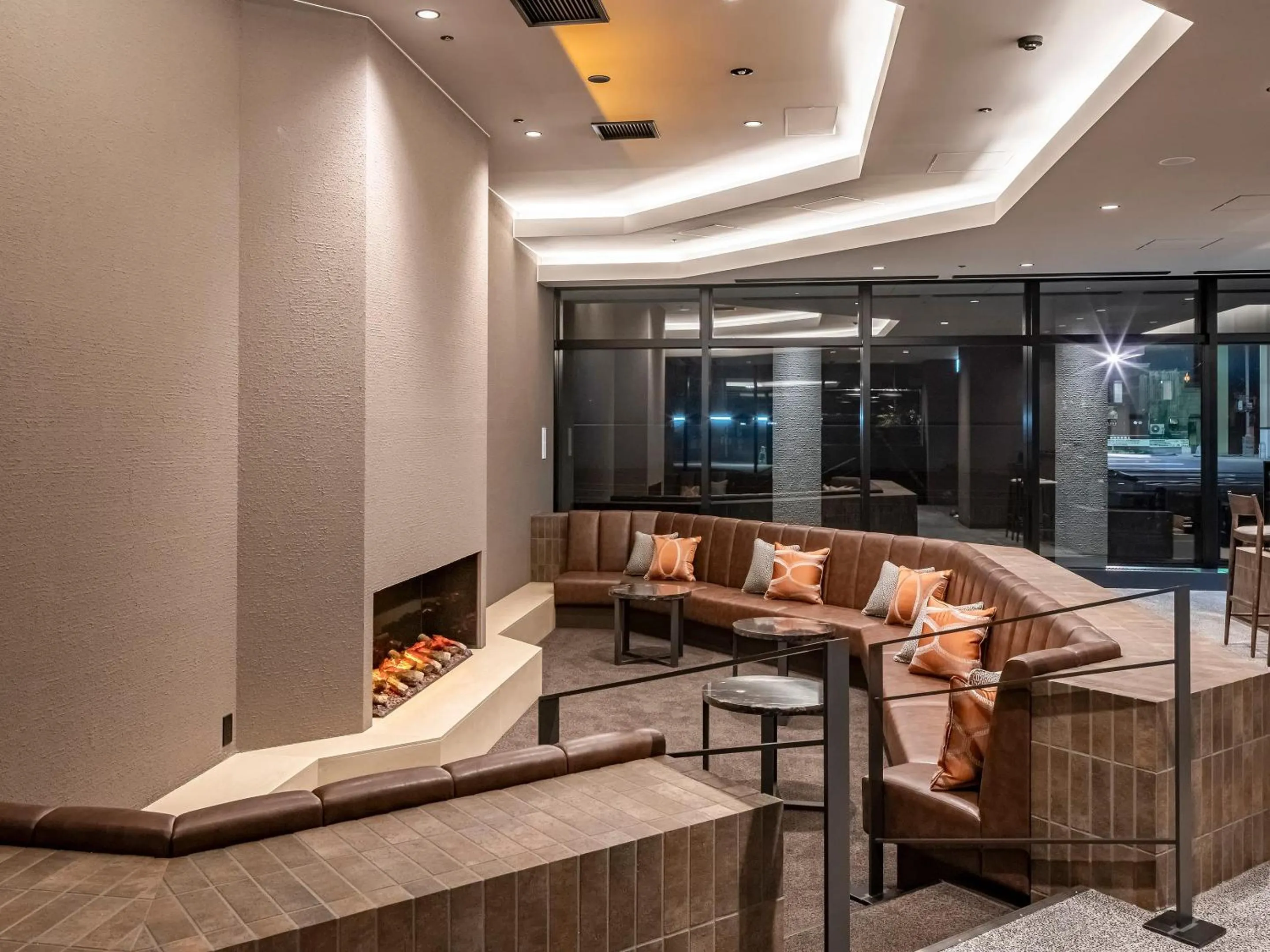 Communal lounge/ TV room in Granbell Hotel Otaru