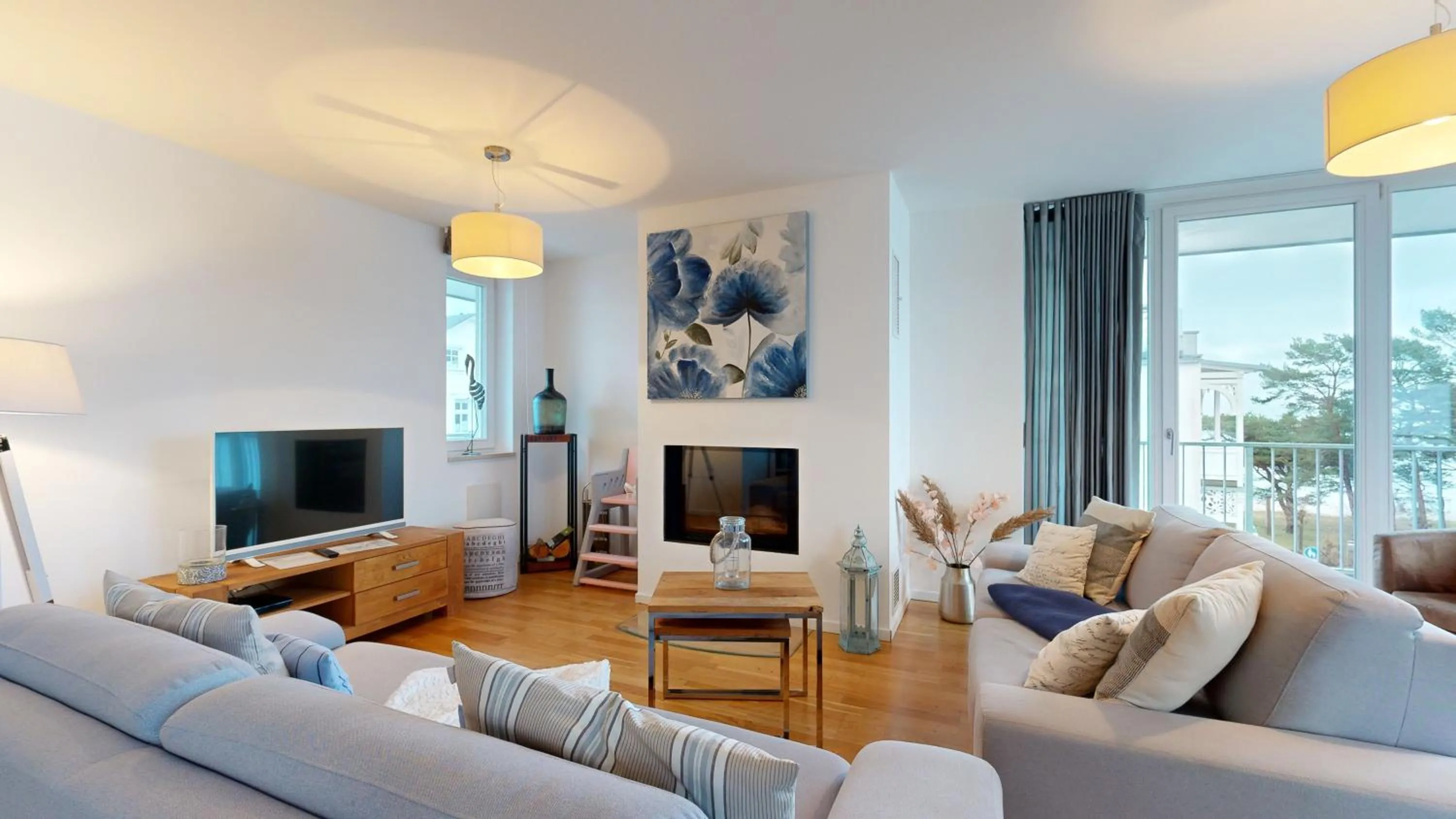 strandnahe FeWo mit Dachterrasse und Meerblick, Strandhaus Seeblick, Binz