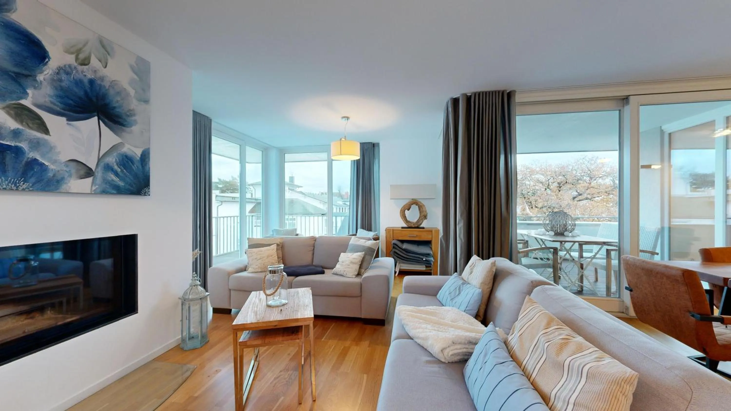 strandnahe FeWo mit Dachterrasse und Meerblick, Strandhaus Seeblick, Binz