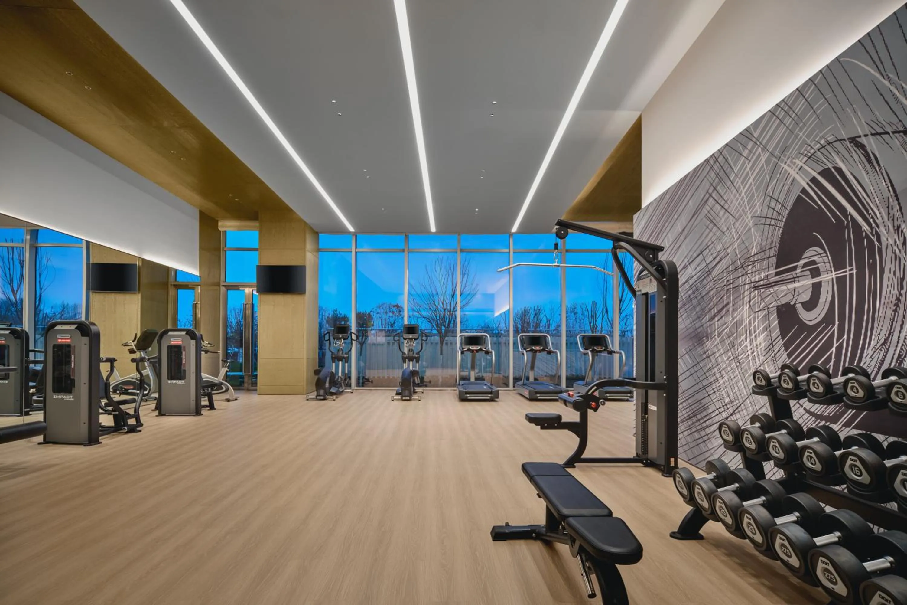 Fitness centre/facilities in Crowne Plaza Wuhan Tianhe Airport by IHG
