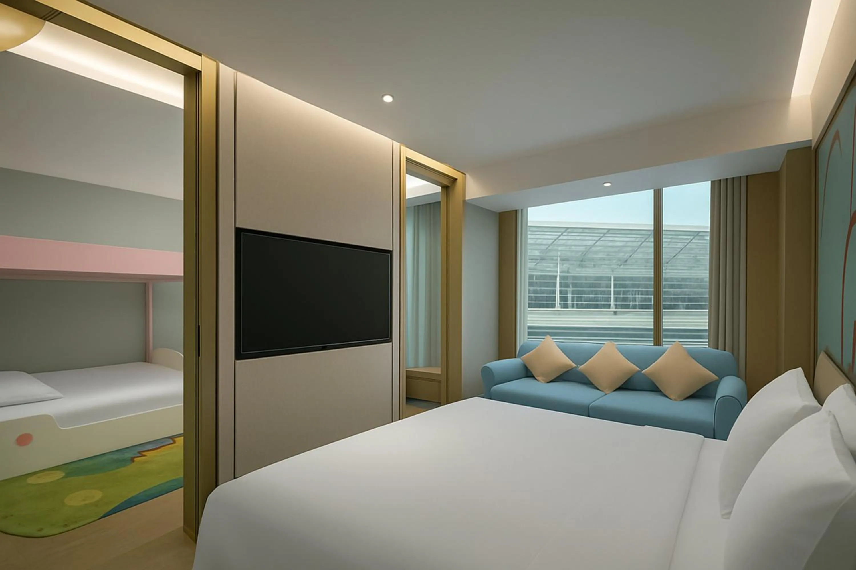 Photo of the whole room, Bed in Holiday Inn Wuhan Tianhe Airport by IHG