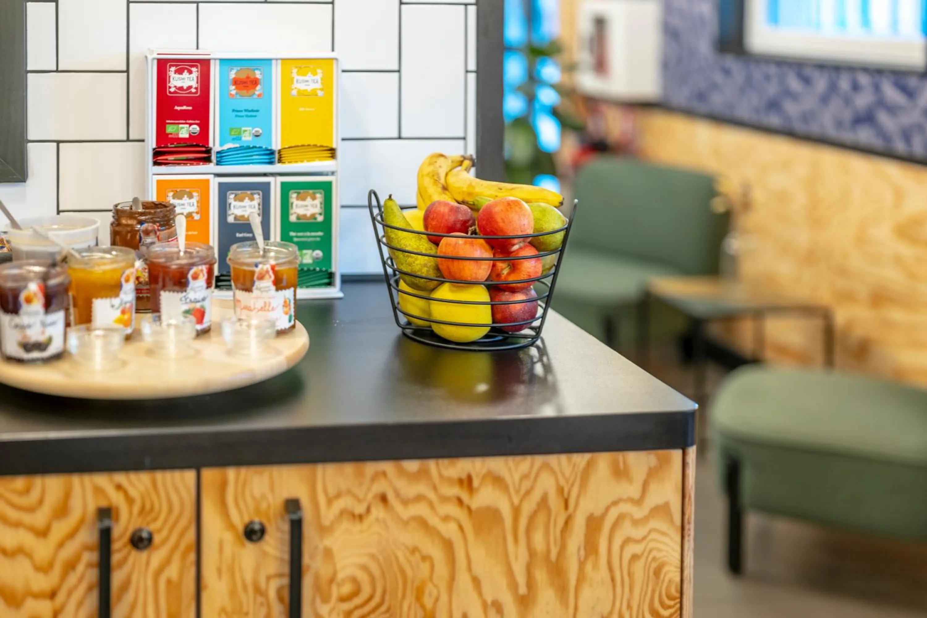 Kitchen or kitchenette in Eklo Hotels Le Havre