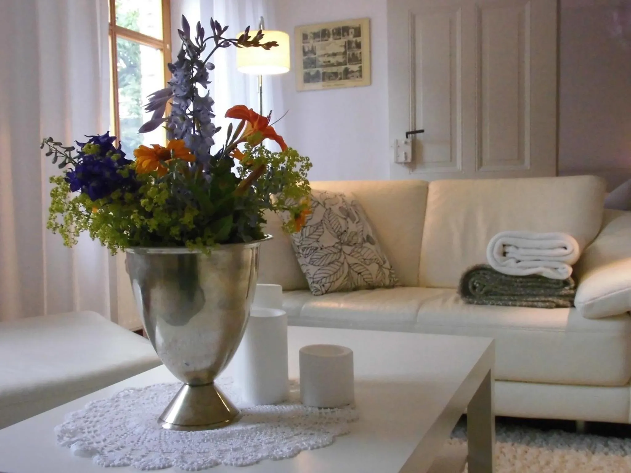 Living room in SchlossparkFerienwohnungen Rheinsberg mit Garten