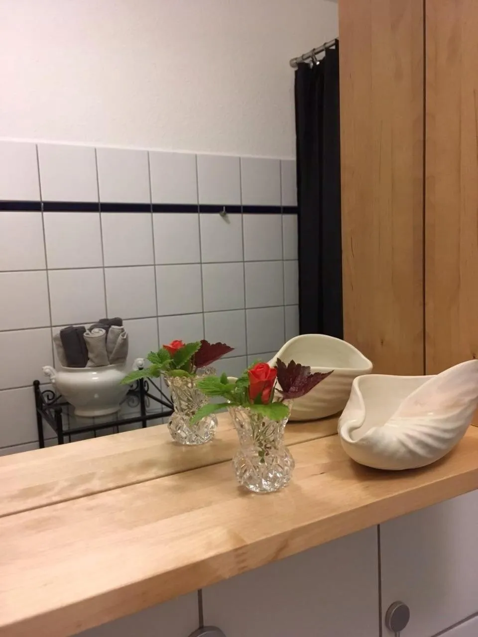 Bathroom in SchlossparkFerienwohnungen Rheinsberg mit Garten