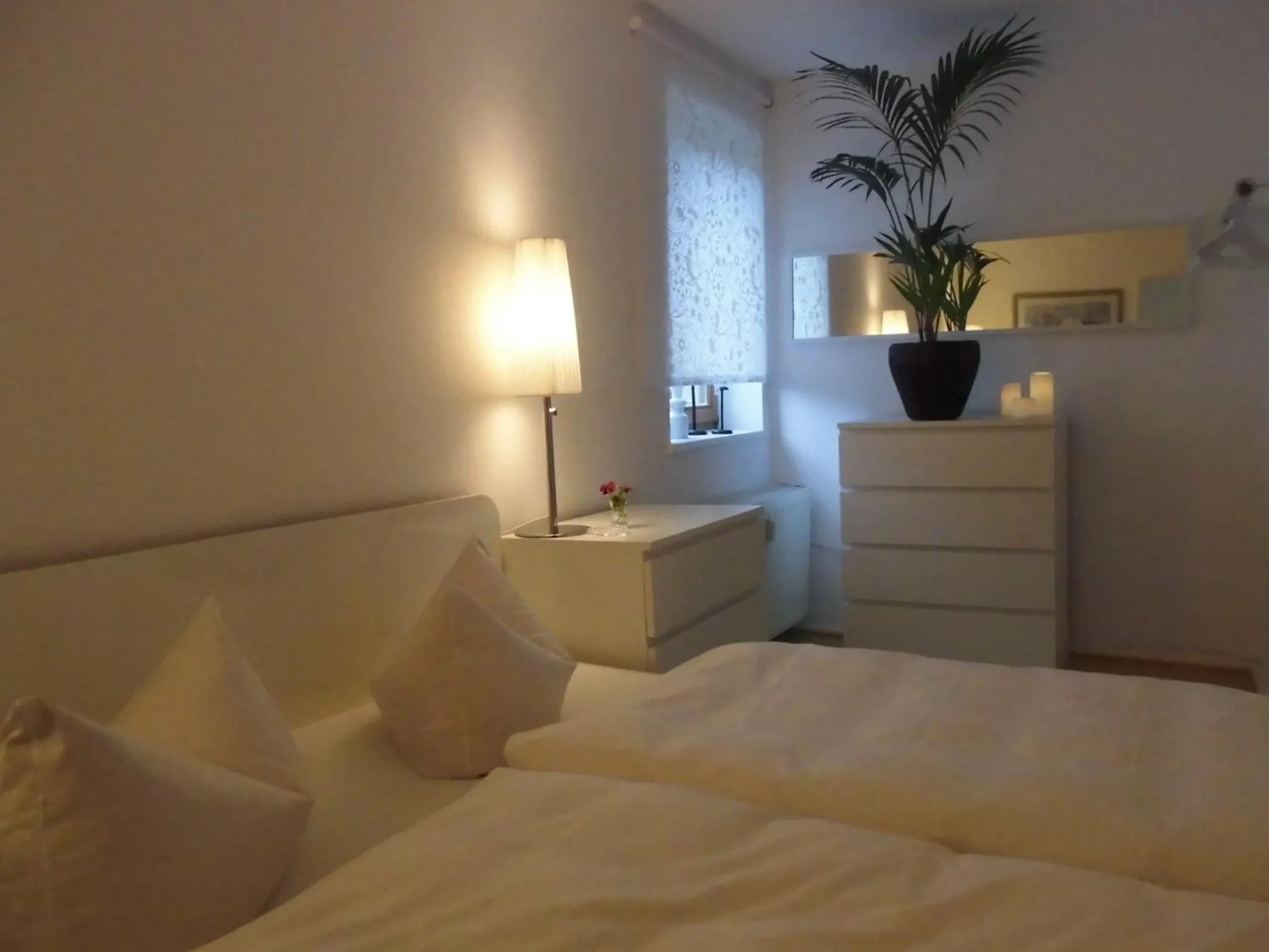 Bedroom, Bed in SchlossparkFerienwohnungen Rheinsberg mit Garten