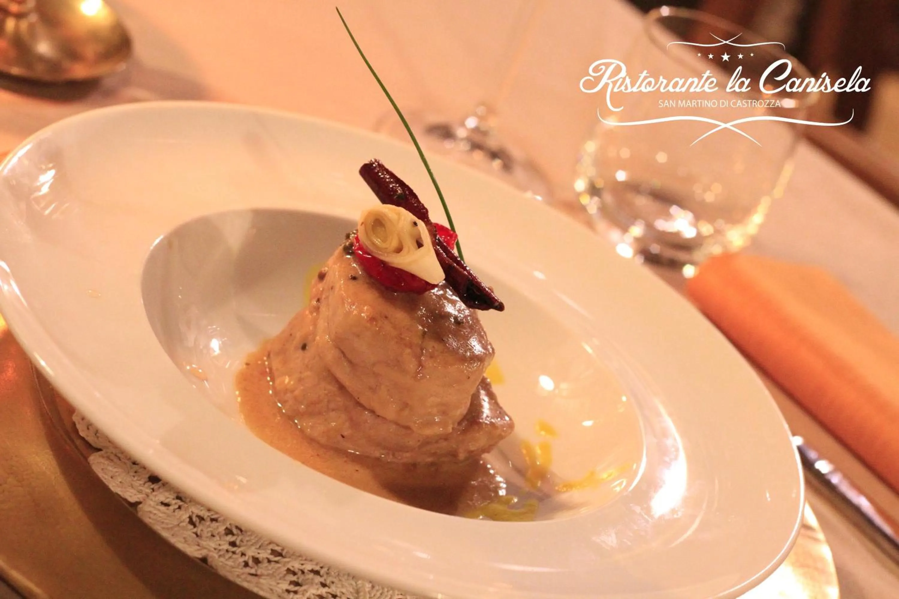 Food close-up in G. Hotel Des Alpes (Classic since 1912)