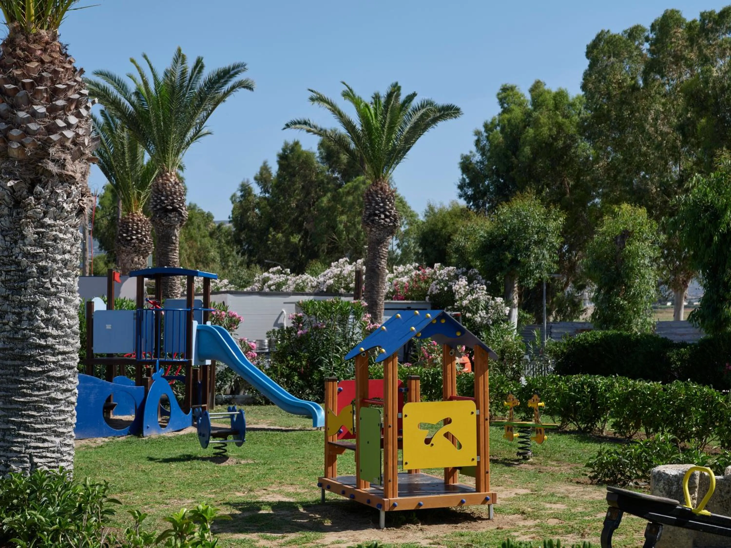 Children play ground in Atlantica Marmari Beach