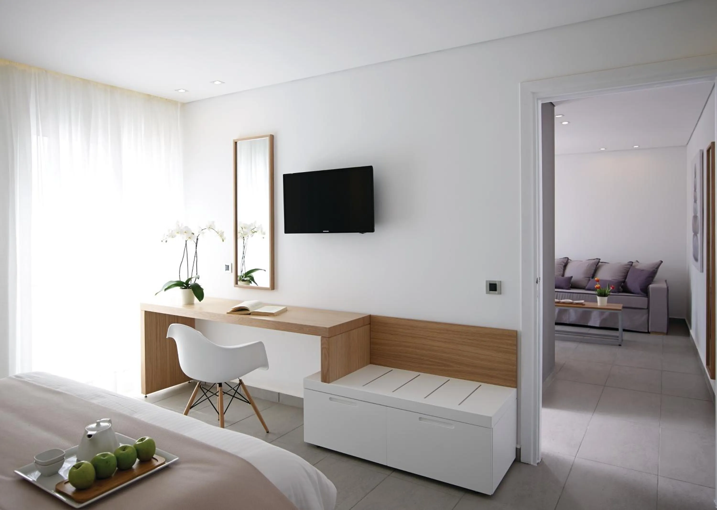 Bed in Atlantica Marmari Beach