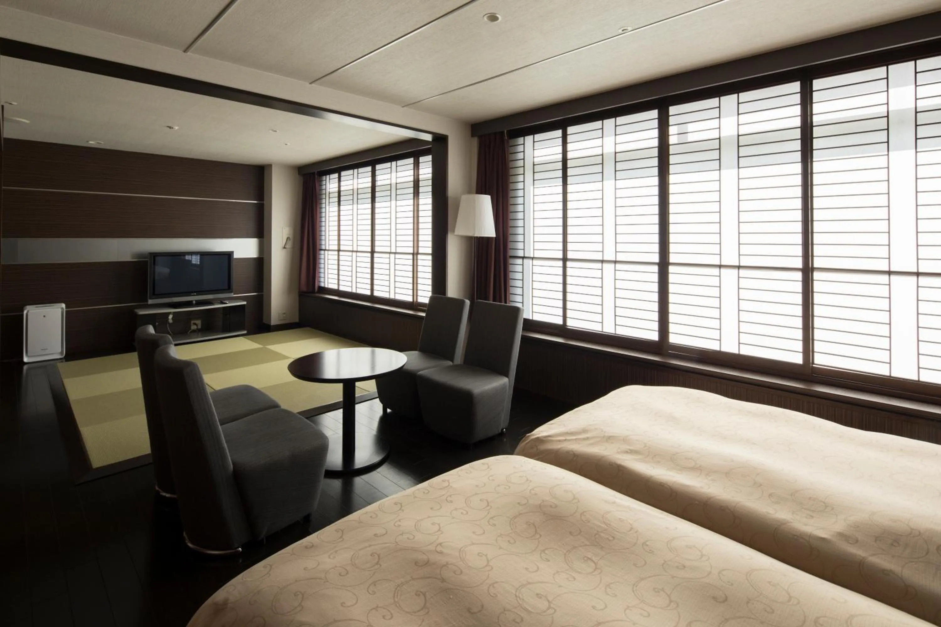 Photo of the whole room, Bed in Kitahiroshima Classe Hotel