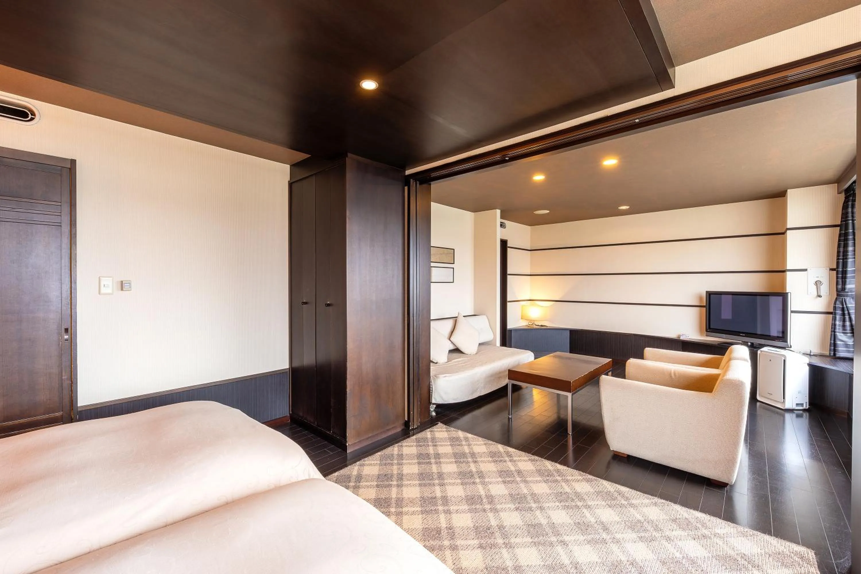 Photo of the whole room, Bed in Kitahiroshima Classe Hotel