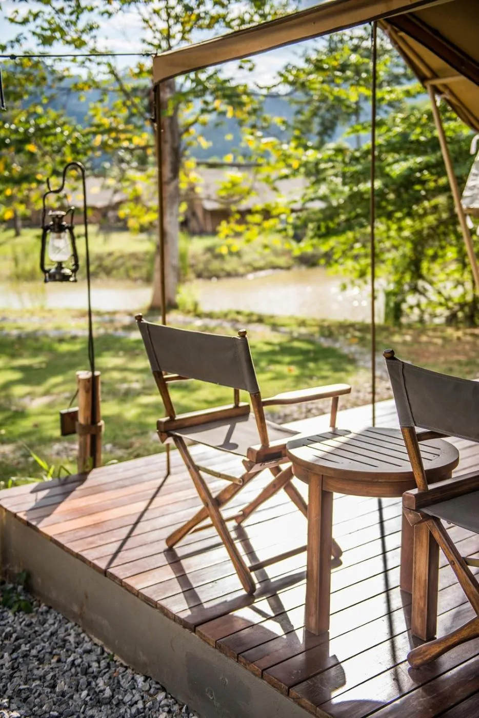 Patio in Lala Mukha Tented Resort Khao Yai