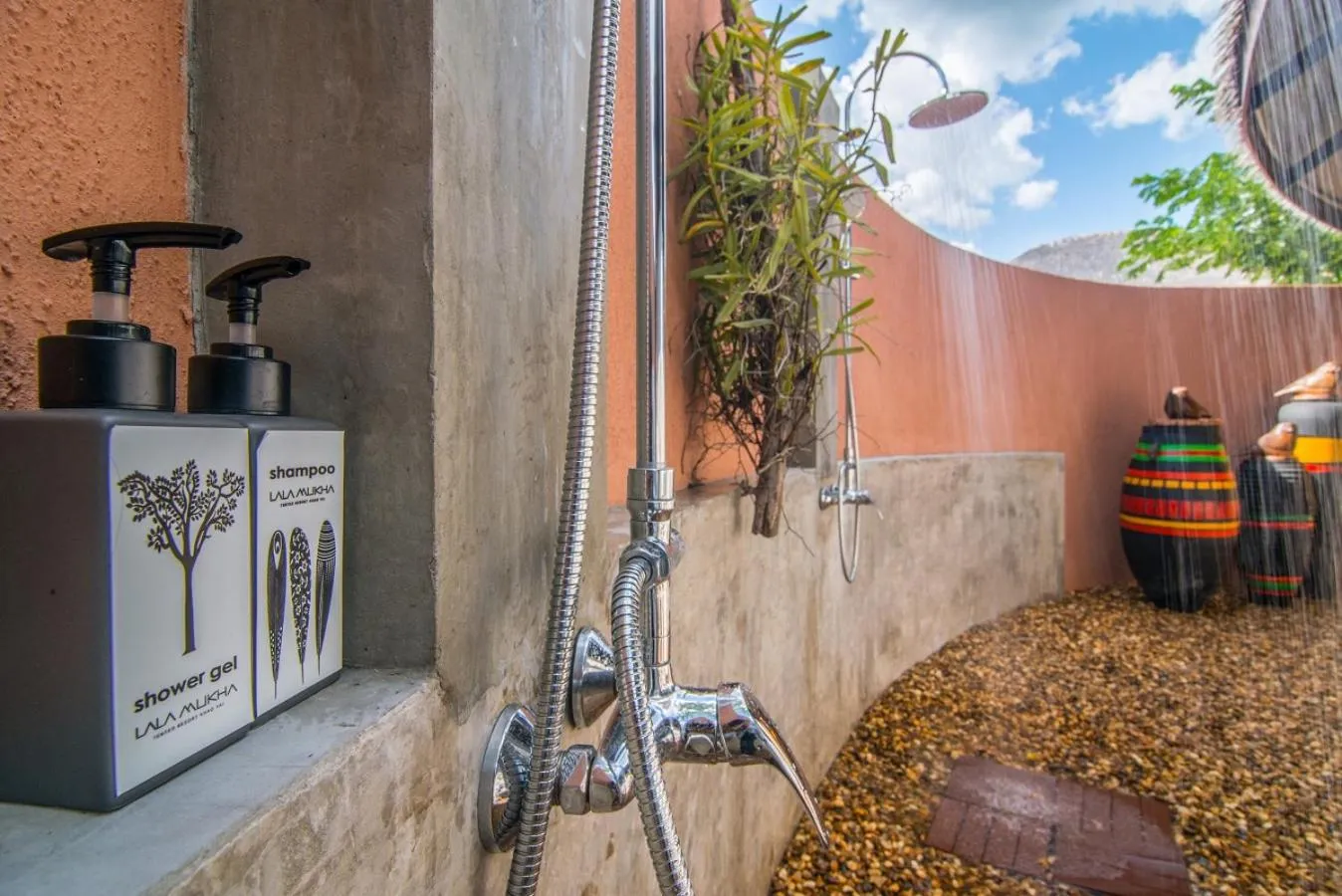 Bathroom in Lala Mukha Tented Resort Khao Yai