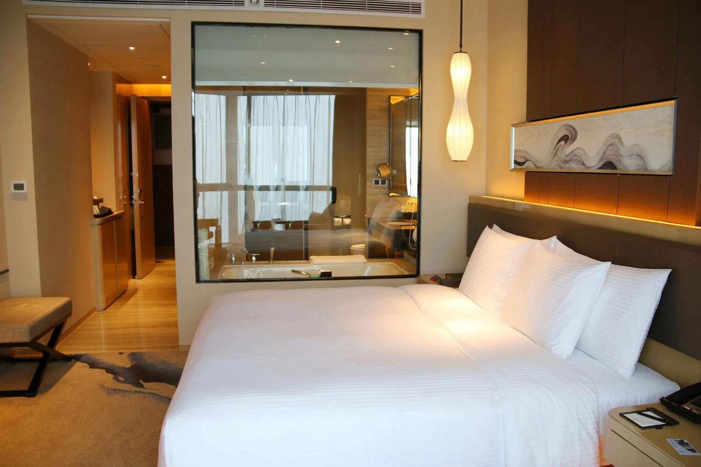 Photo of the whole room, Bed in Wanda Realm Bengbu