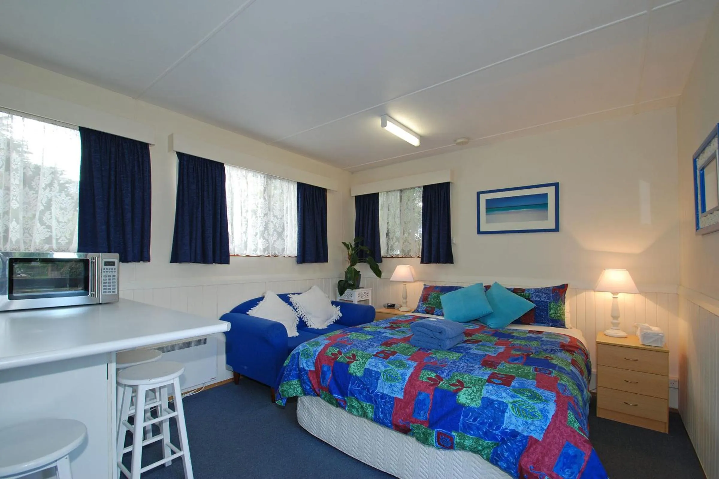 Bed in Triabunna Cabin & Caravan Park
