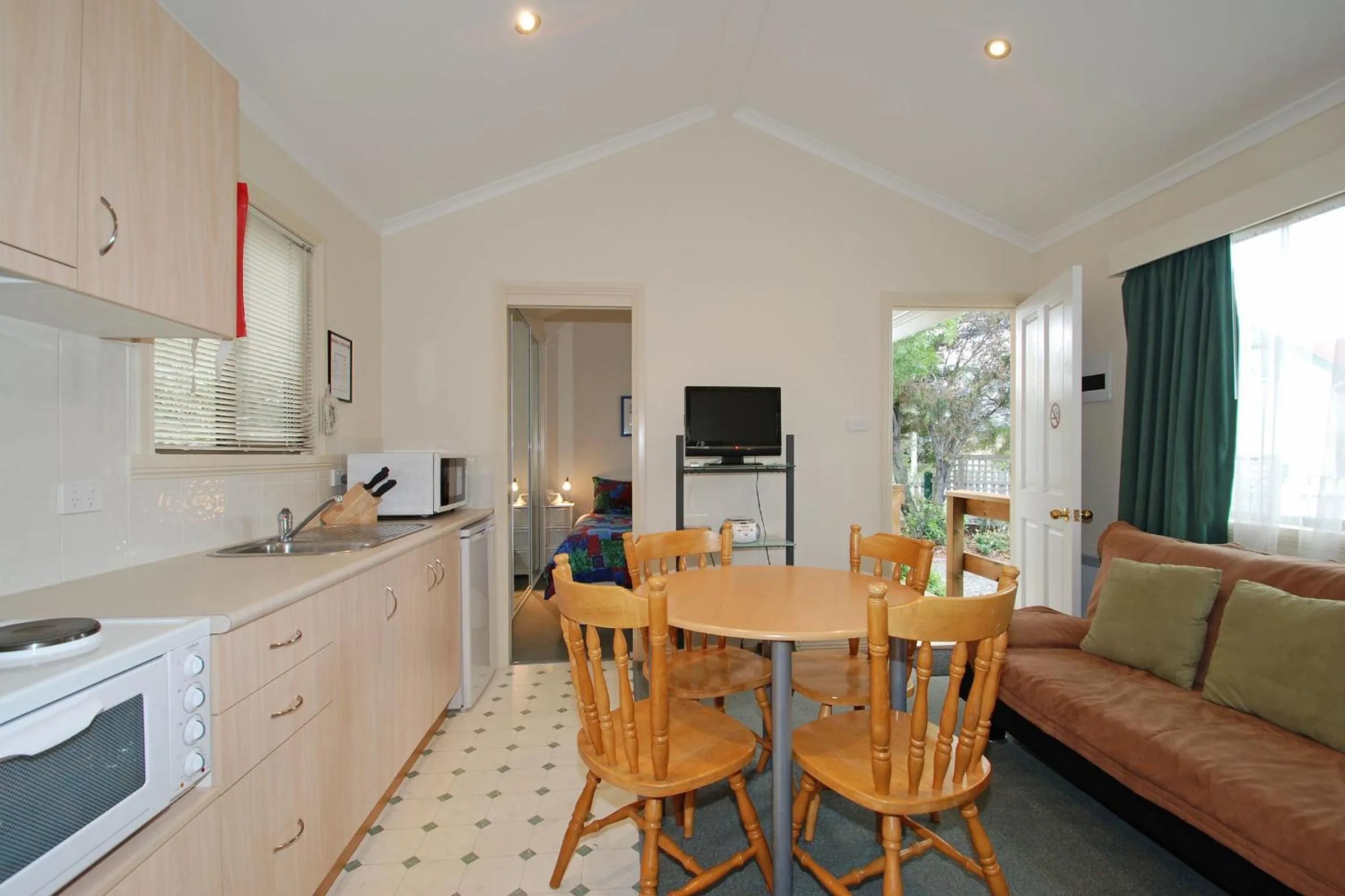 Living room in Triabunna Cabin & Caravan Park