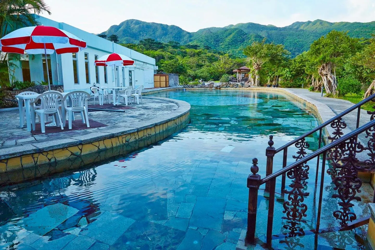 Swimming pool in Iriomotejima-Jungle Hotel Painumaya