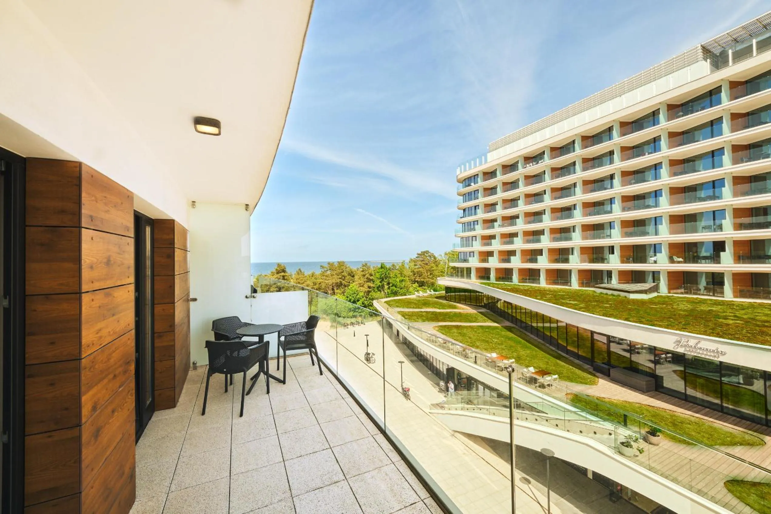Balcony/Terrace in Baltic Park Molo Apartments by Zdrojowa