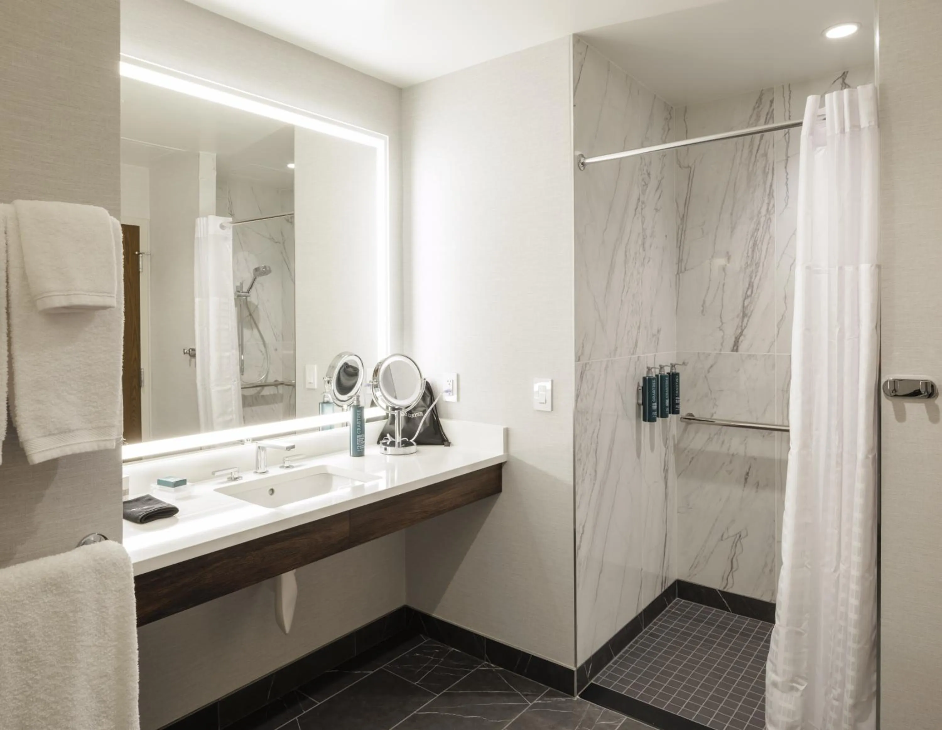 Shower in Hilton Arlington Rosslyn The Key