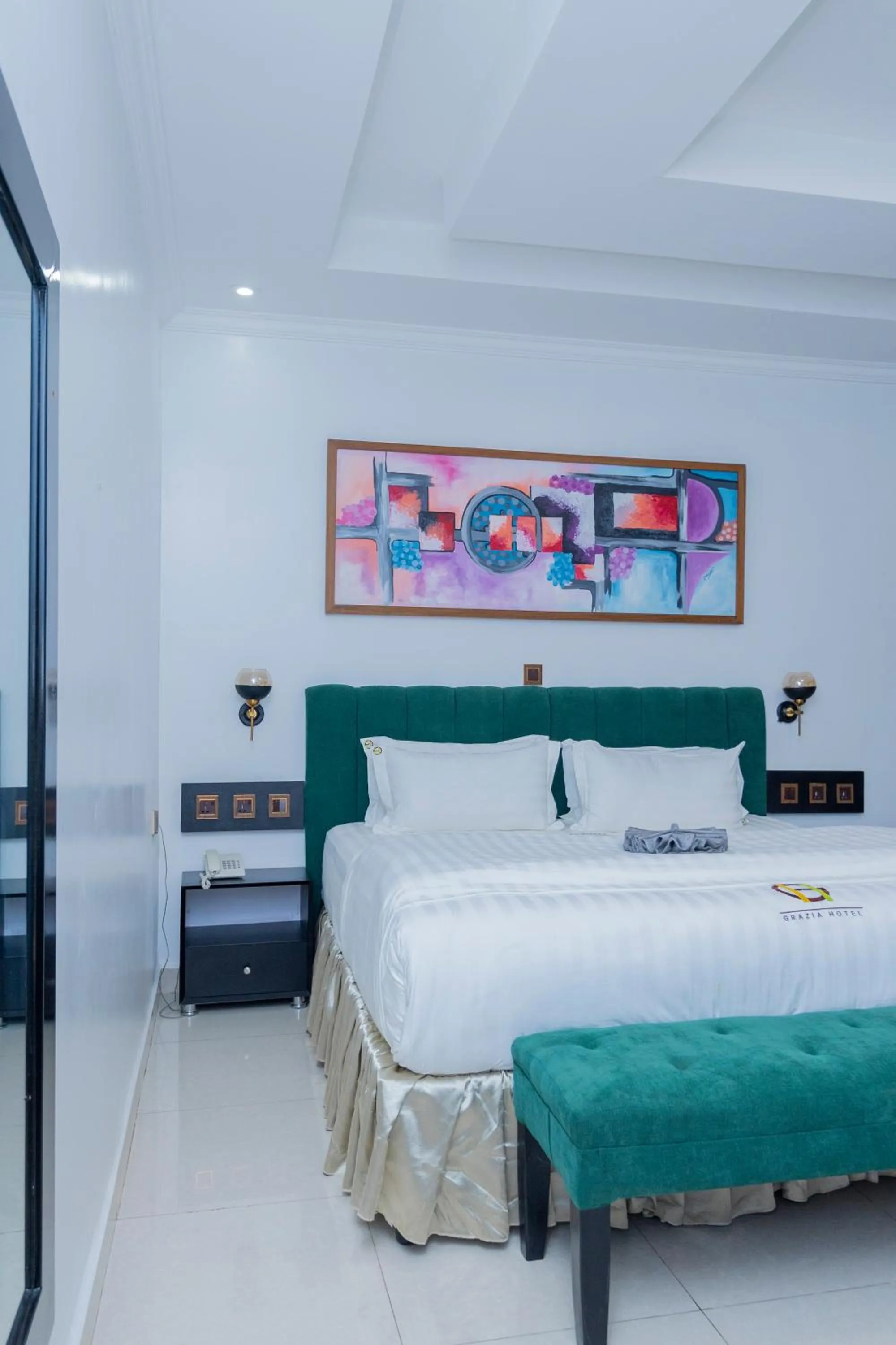 Bed in Grazia Apartment Hotel