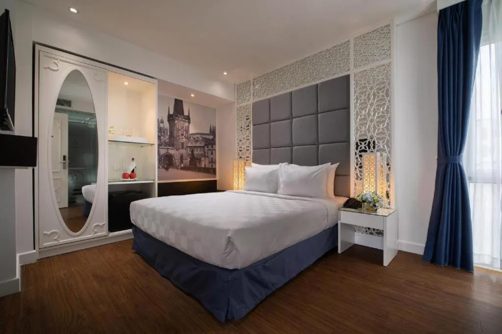 View (from property/room), Bed in Le Petit Prince Lakeside Hotel & Rooftop Bar