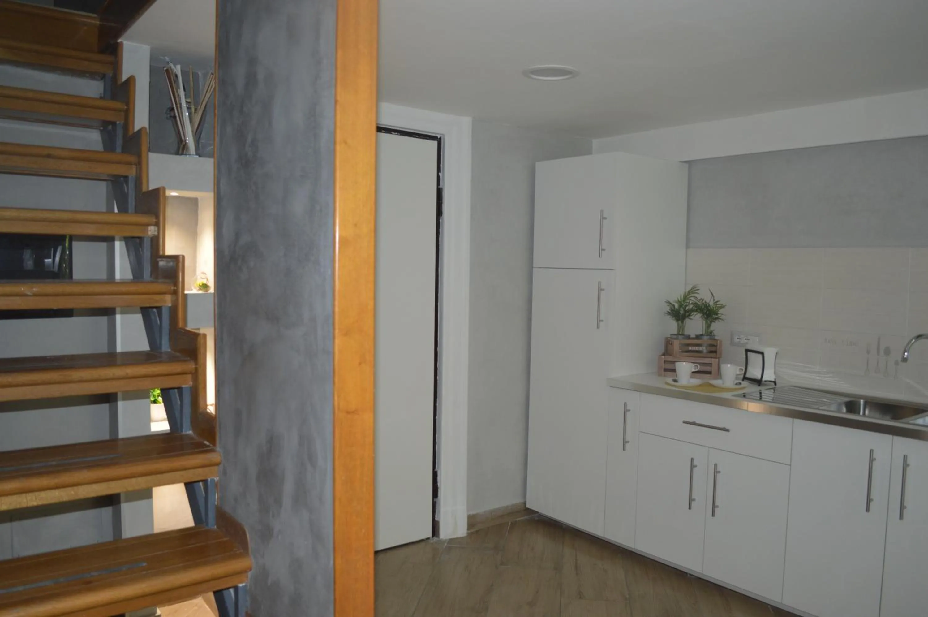 Kitchen or kitchenette in Petros rooms&apartments