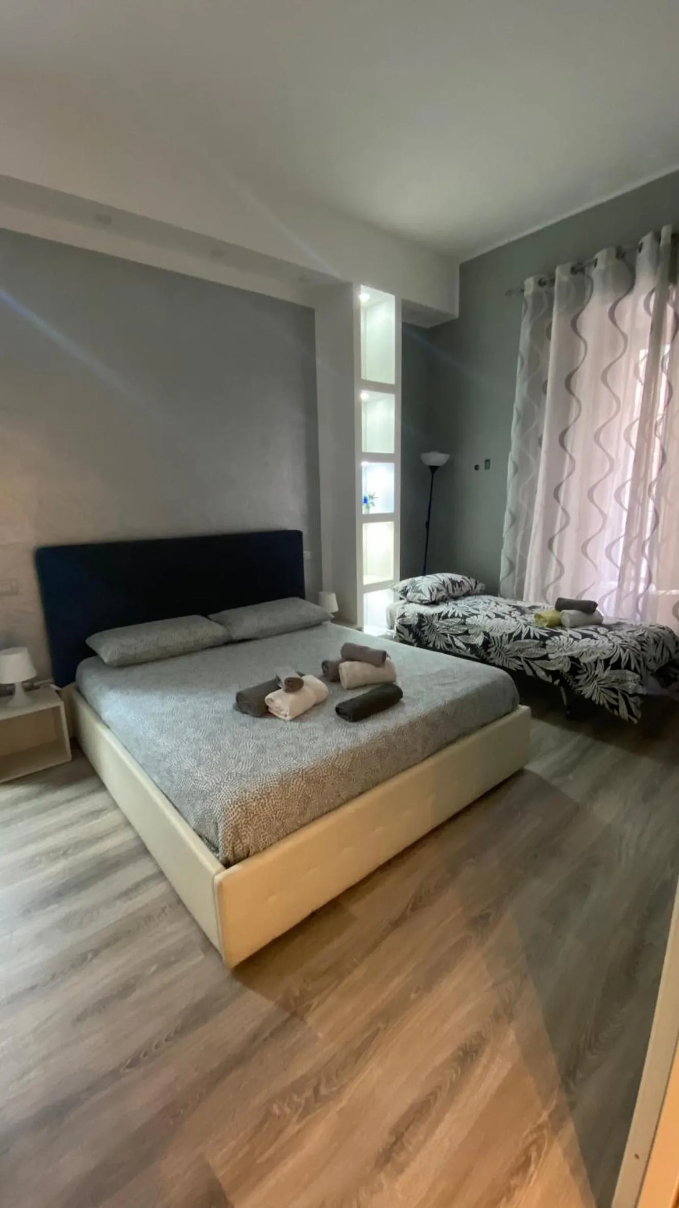 View (from property/room), Bed in Petros rooms&apartments