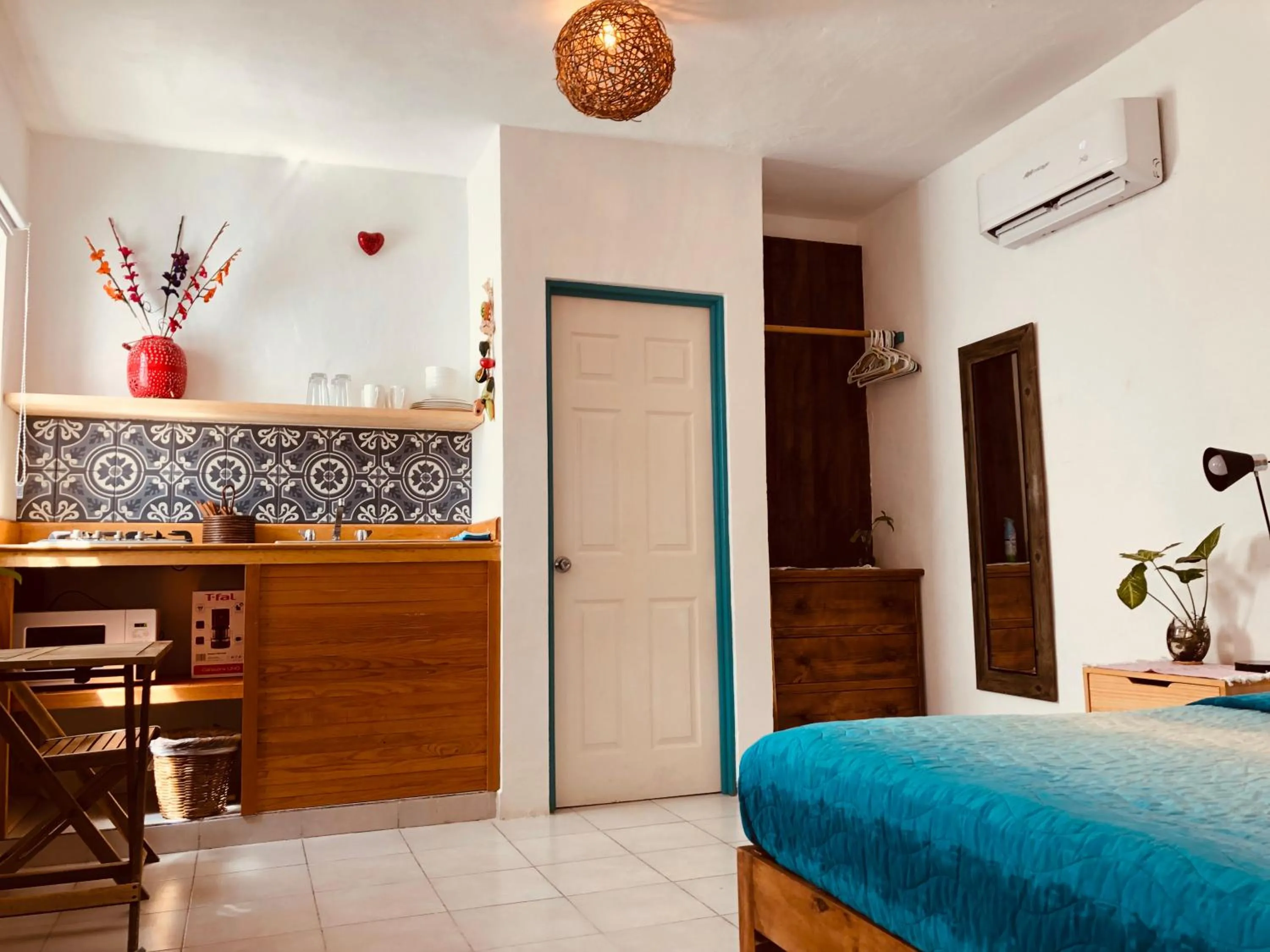 Bed in Casa Alberto Cozumel