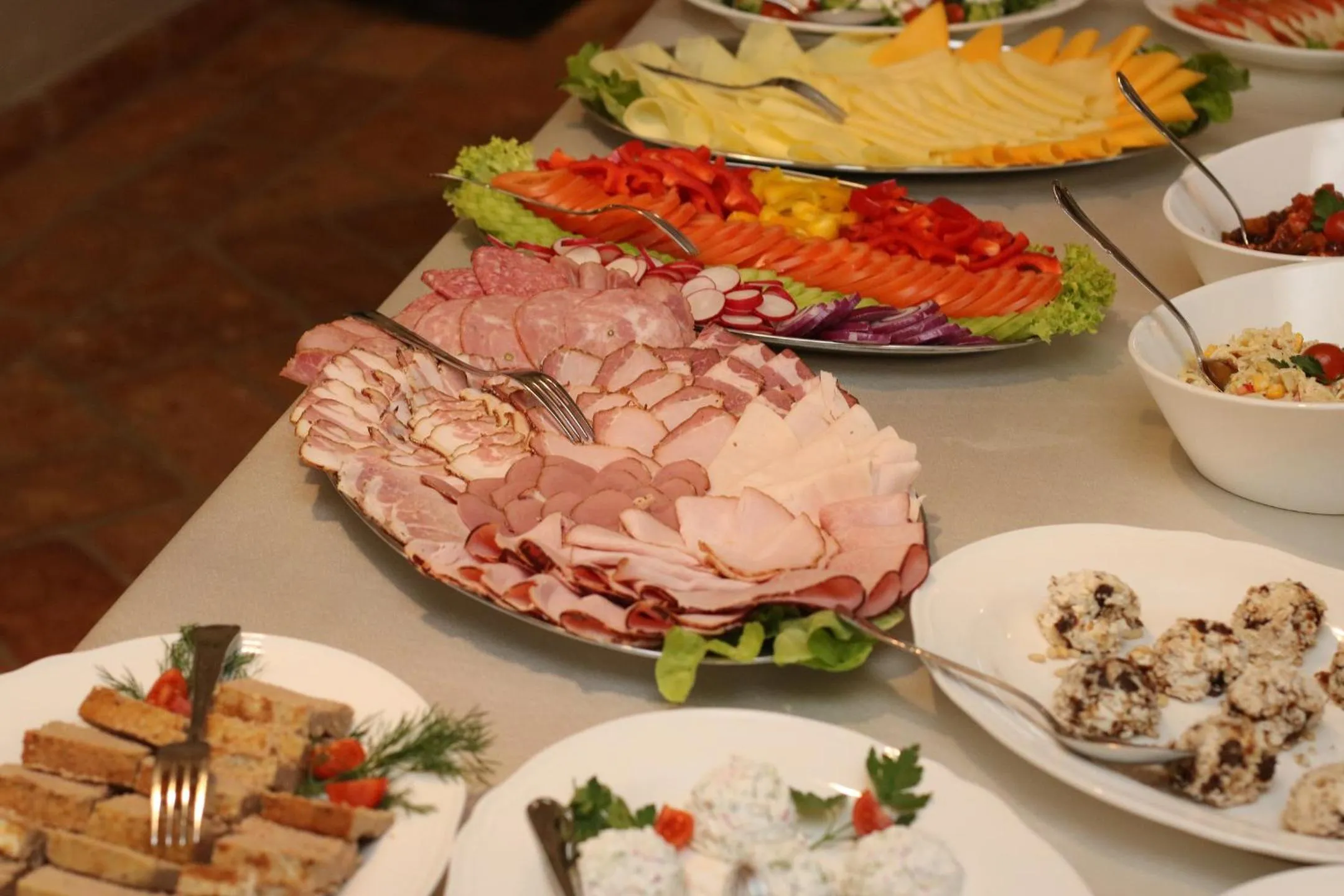 Food close-up in Zamek Karpniki Schloss Fischbach