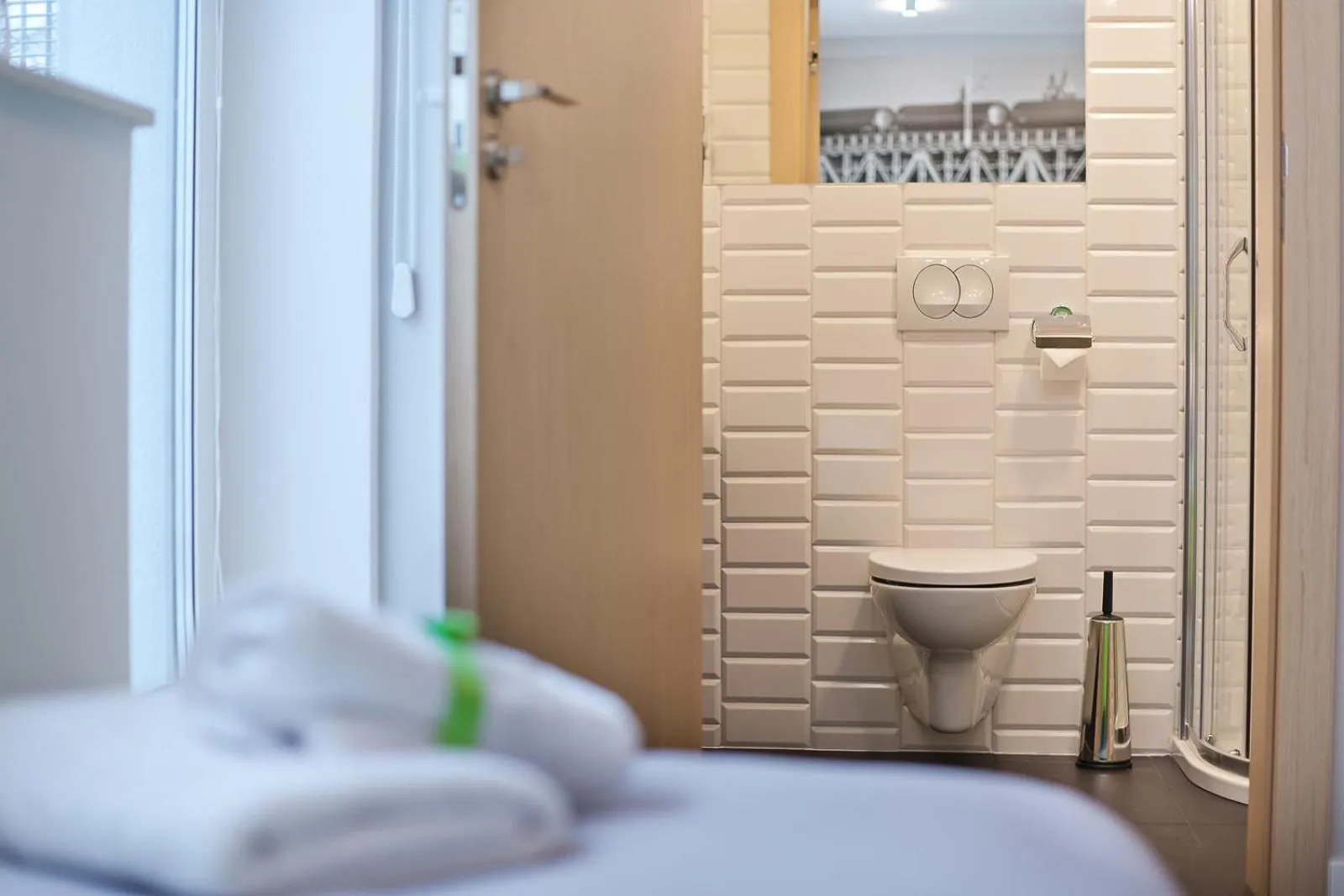 Bathroom, Bed in Green Hotel Płock