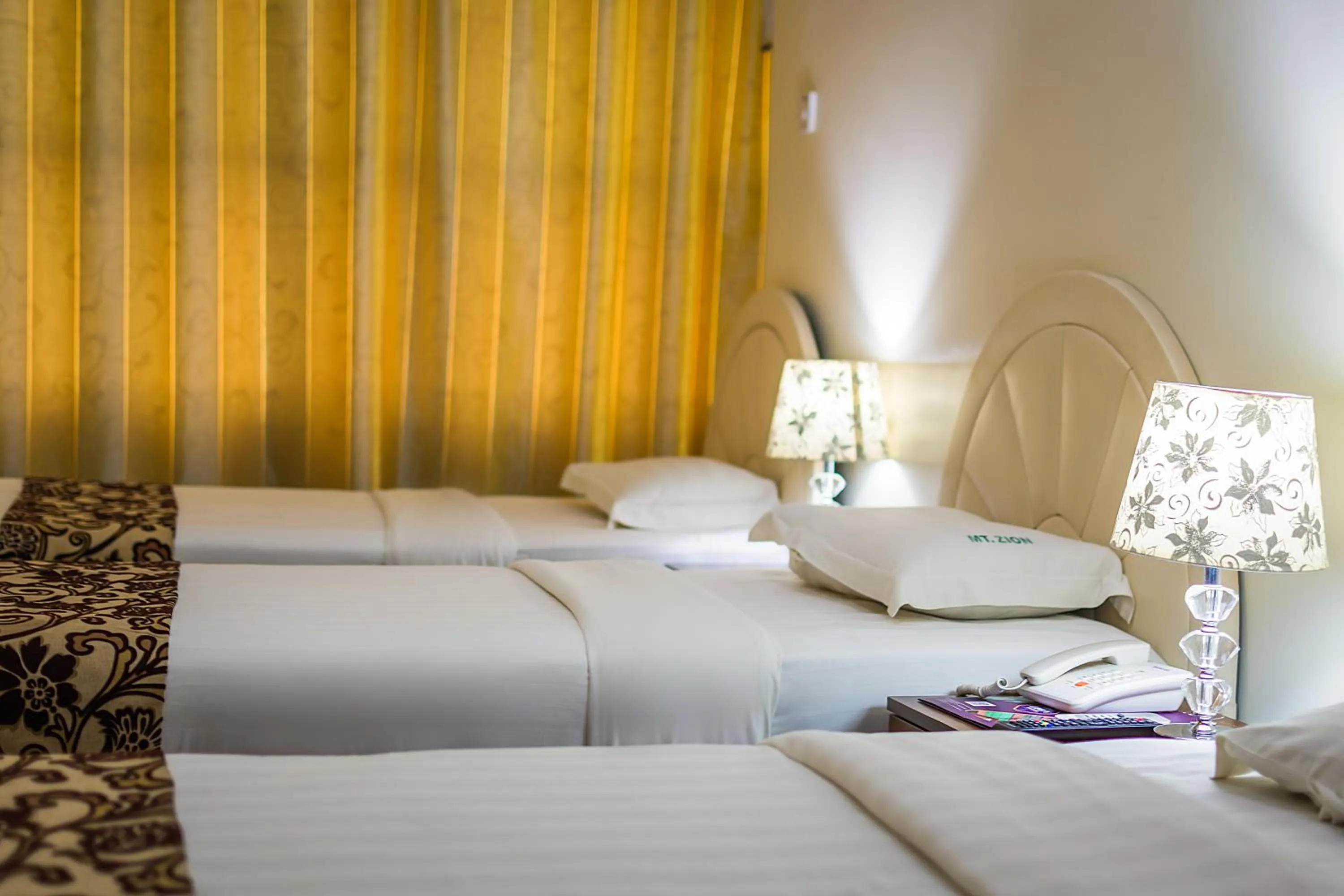 Decorative detail, Bed in Mt. Zion Hotel