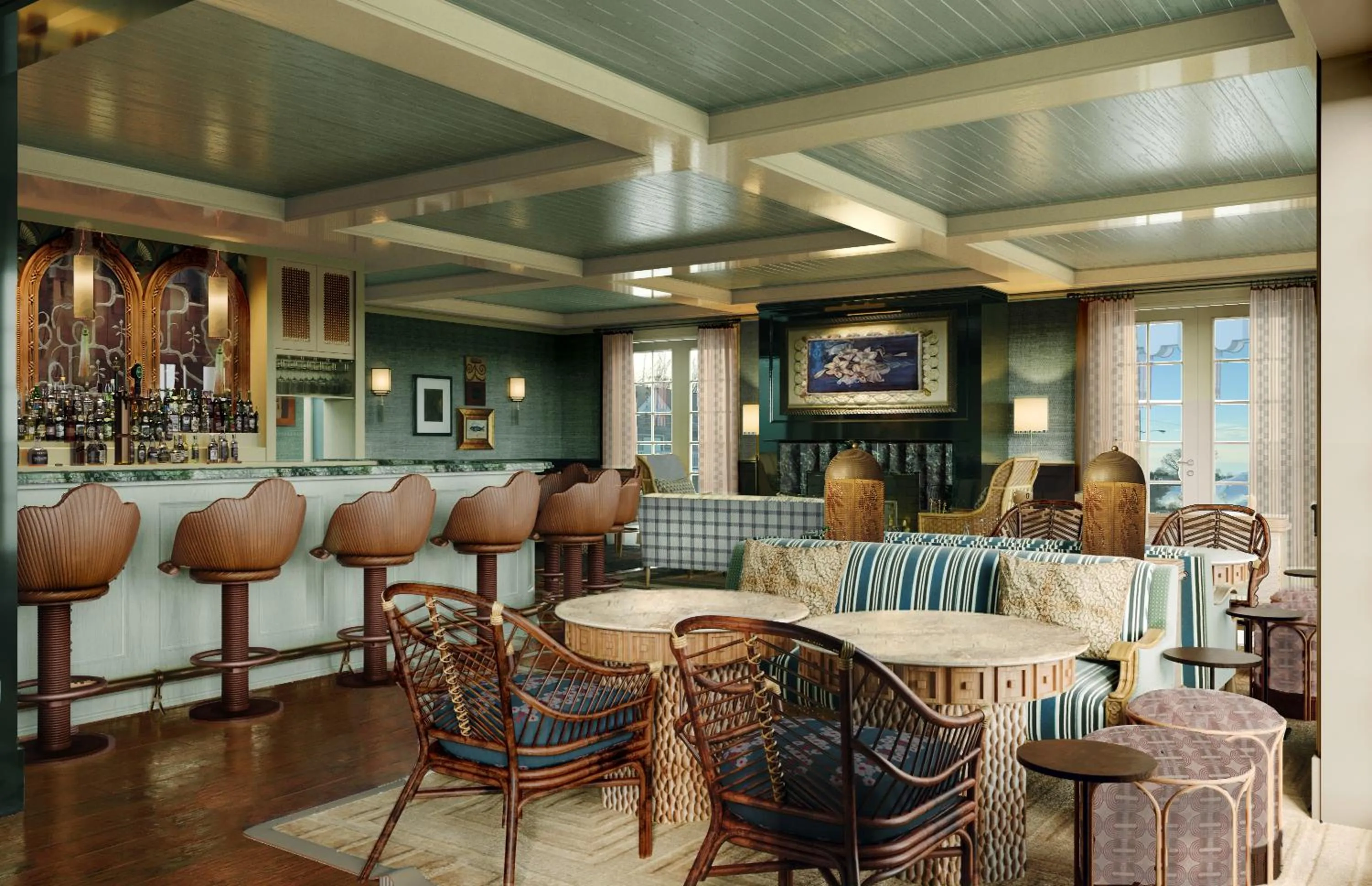 Lounge or bar in Faraway Sag Harbor