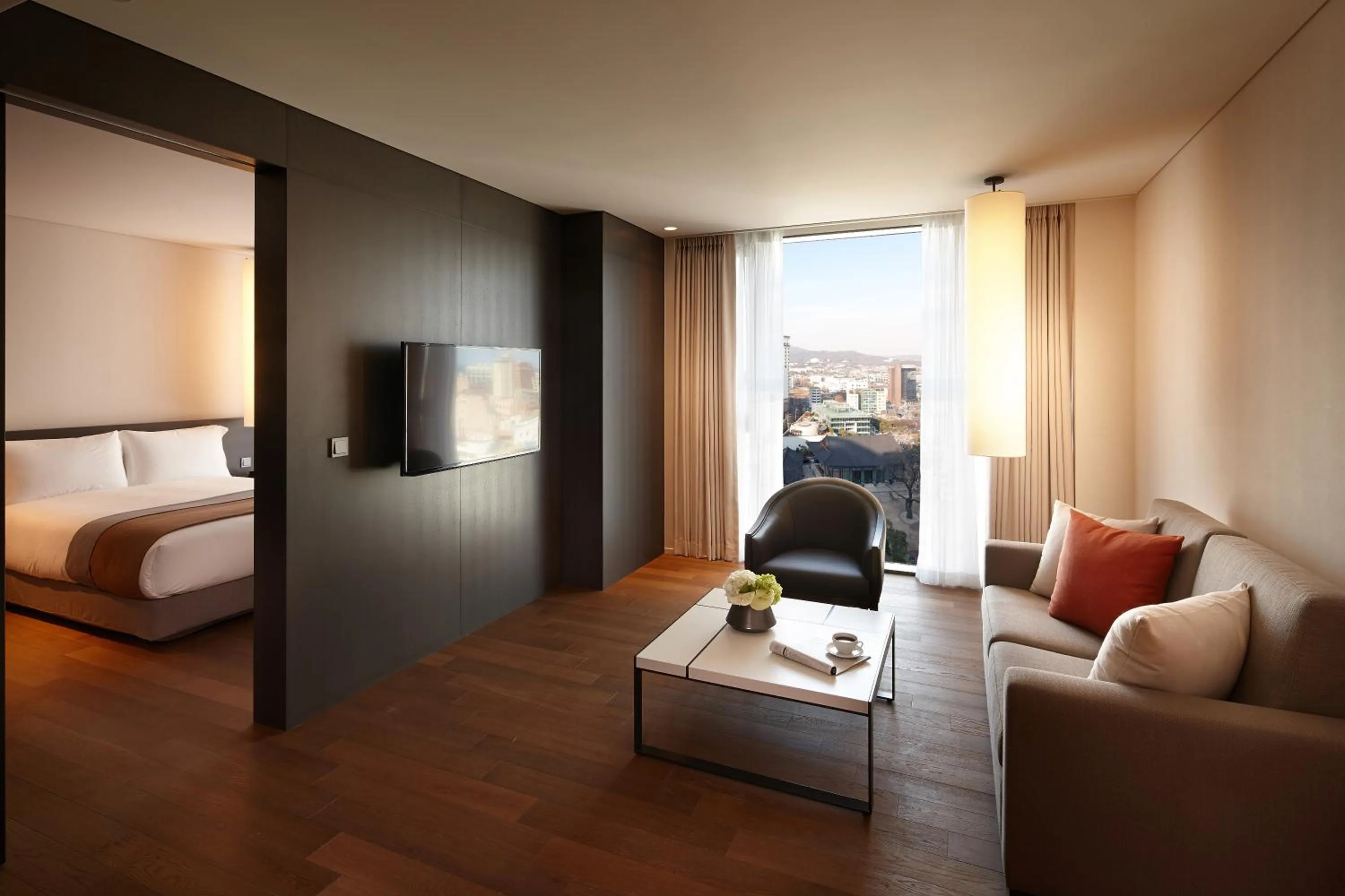 Living room, Bed in Shilla Stay Ulsan