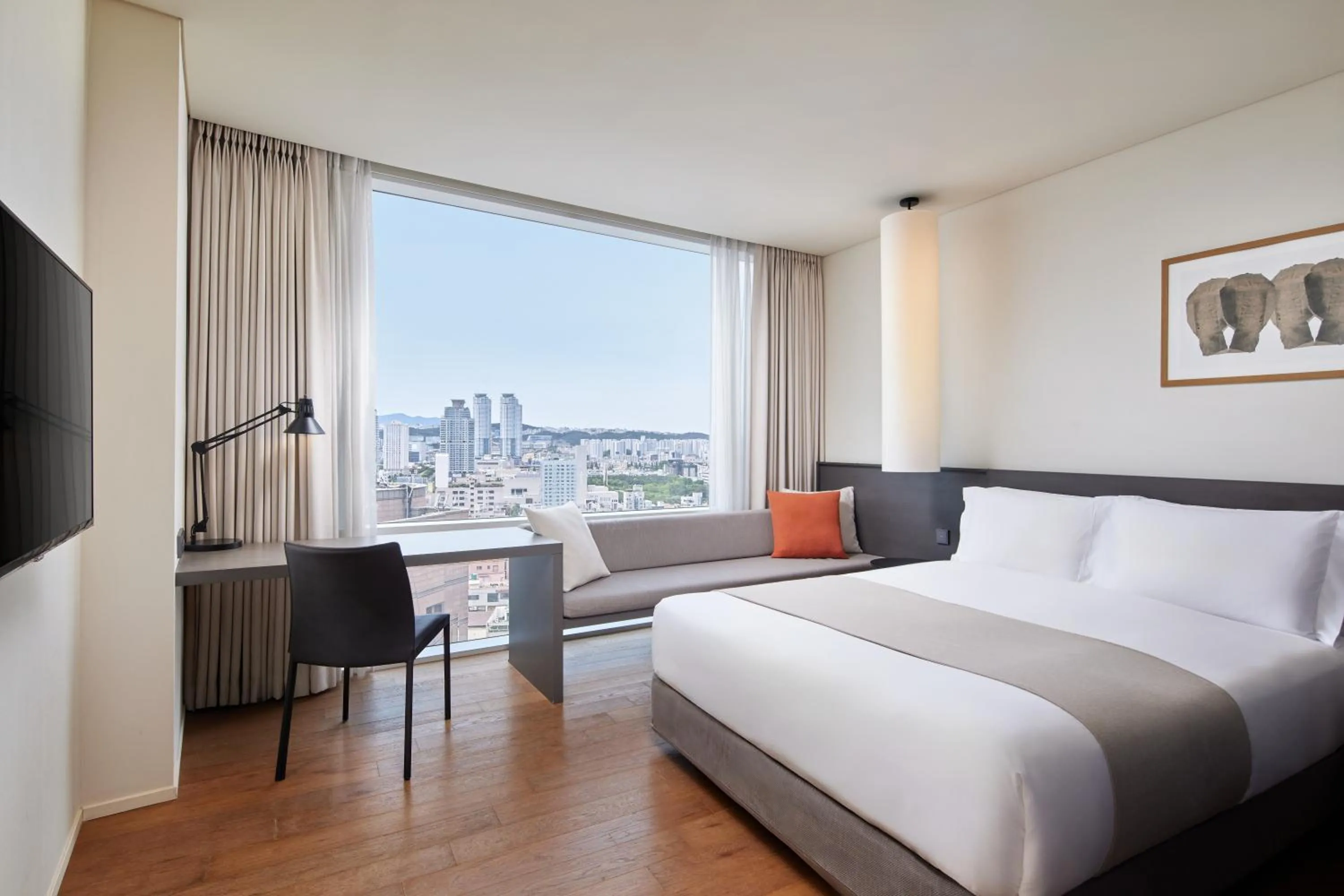 Decorative detail, Bed in Shilla Stay Ulsan