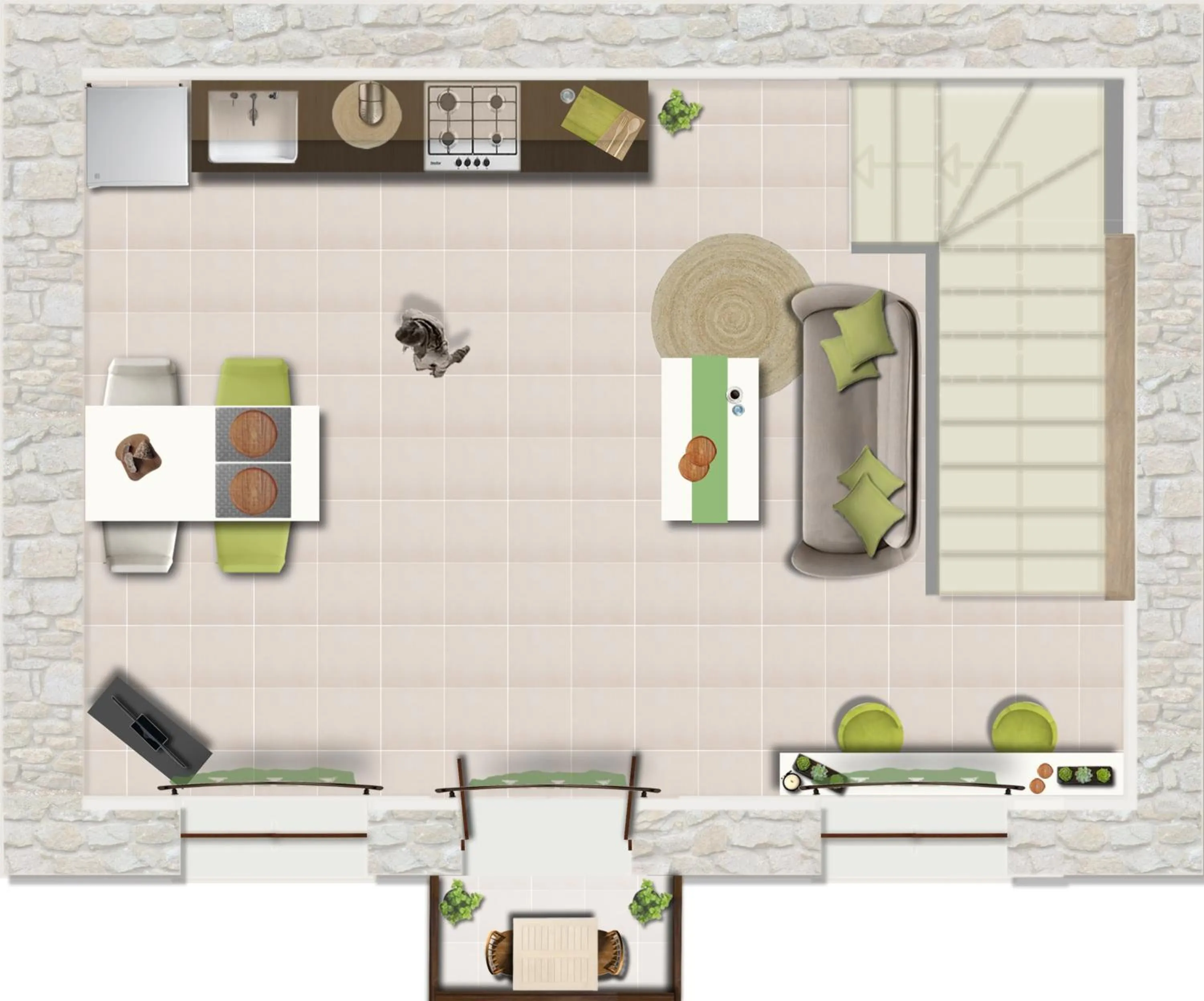 Floor plan in AC Homes Christos