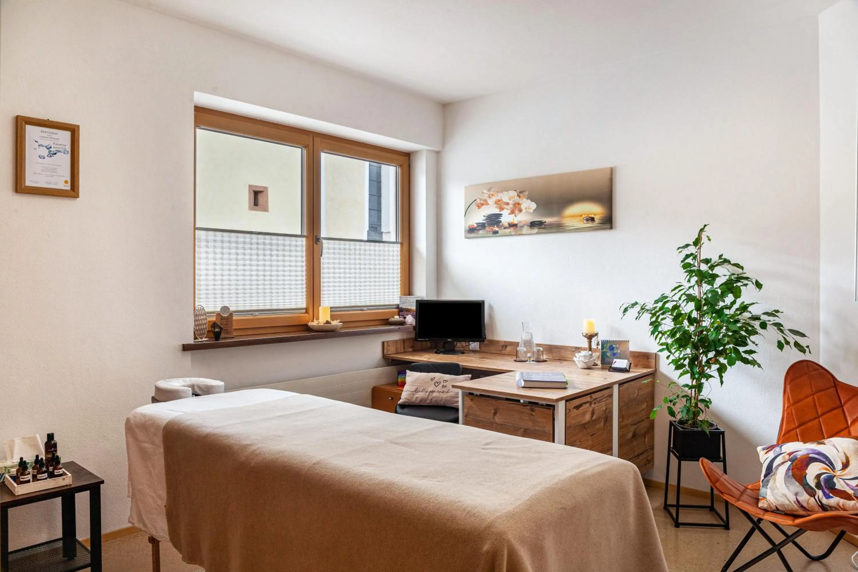 Living room, Bed in Studio Hochzillertal mit Sauna